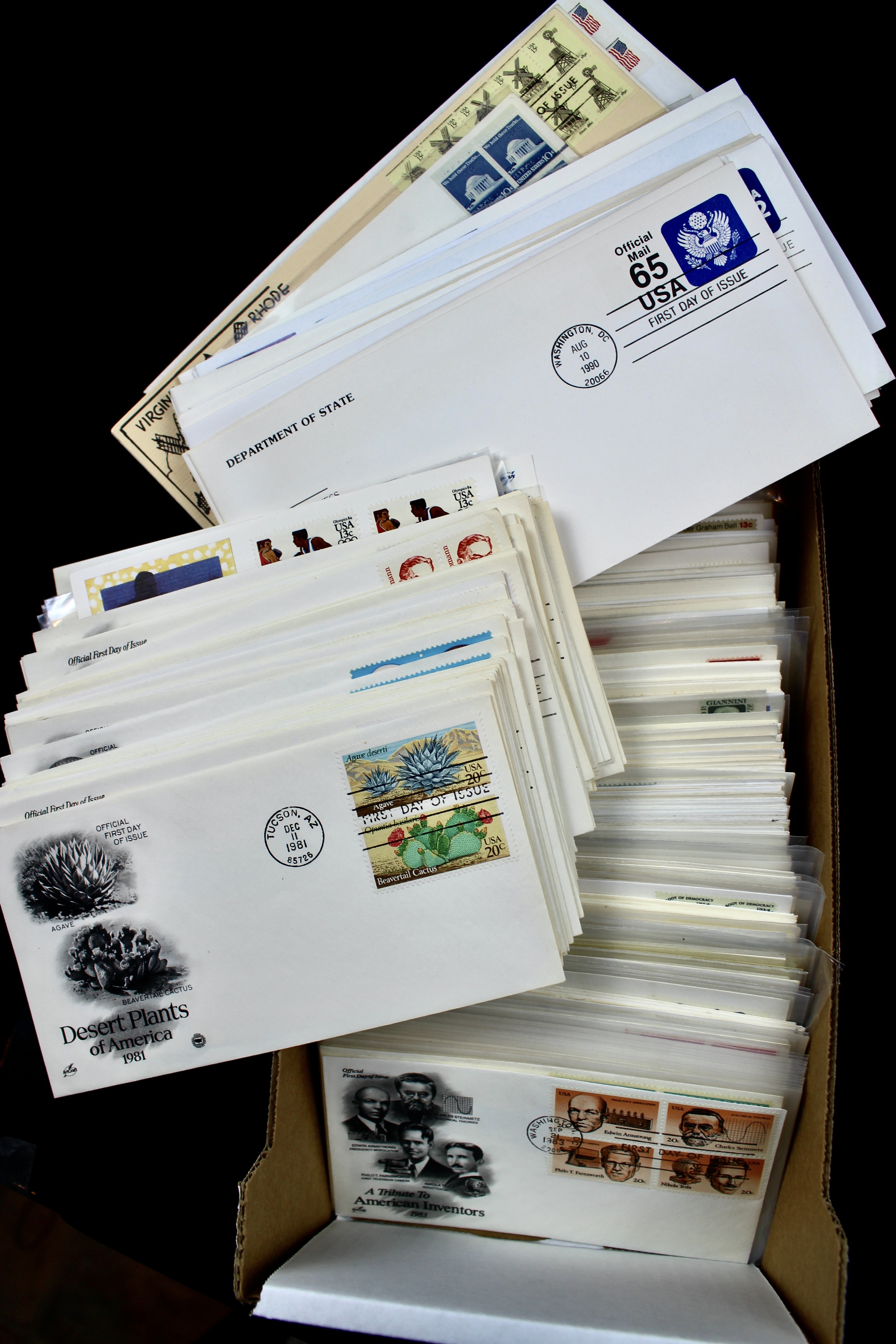 Over 340 U.S. First Day Covers, All Unaddressed with Cachets