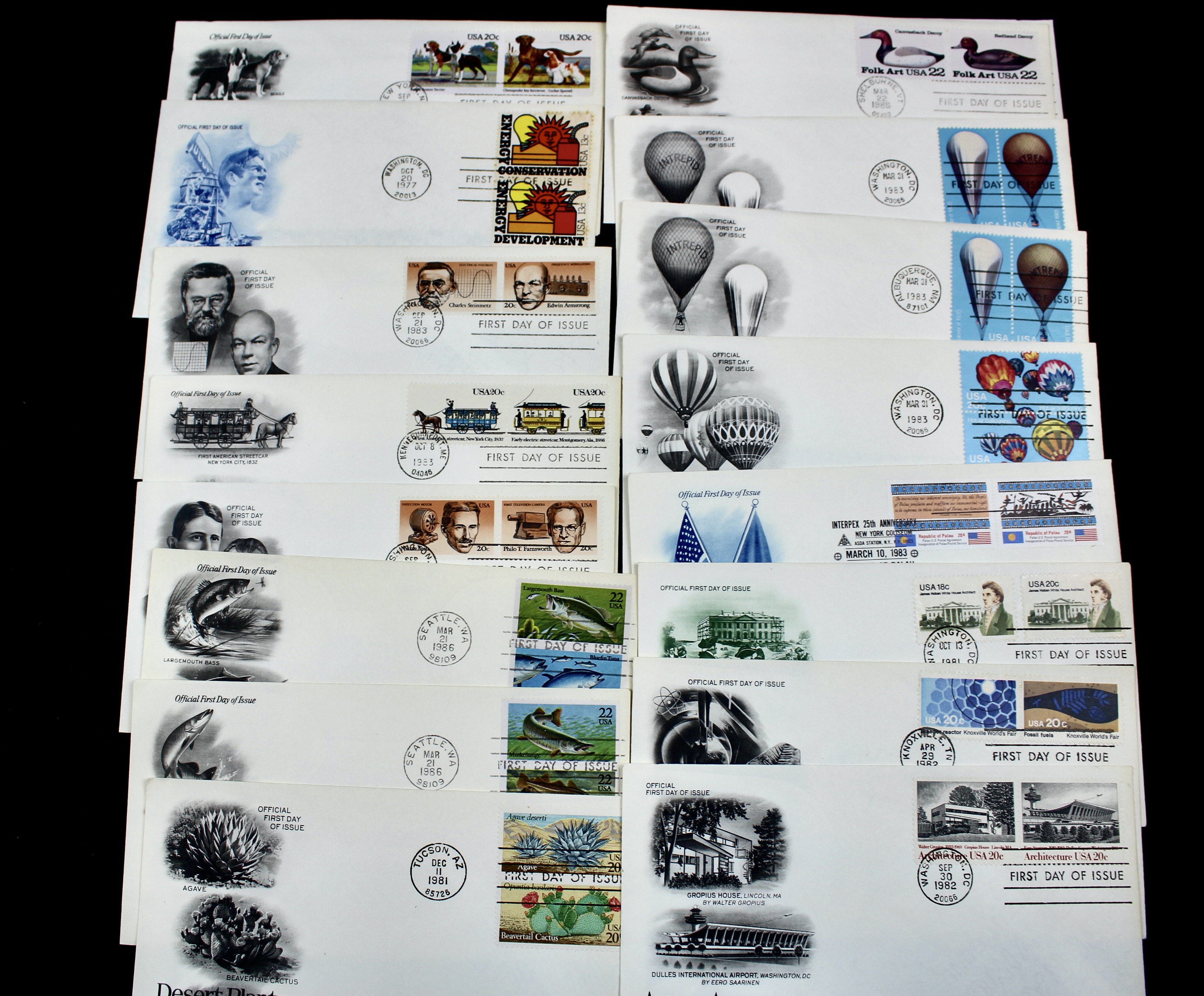 Over 340 U.S. First Day Covers, All Unaddressed with Cachets