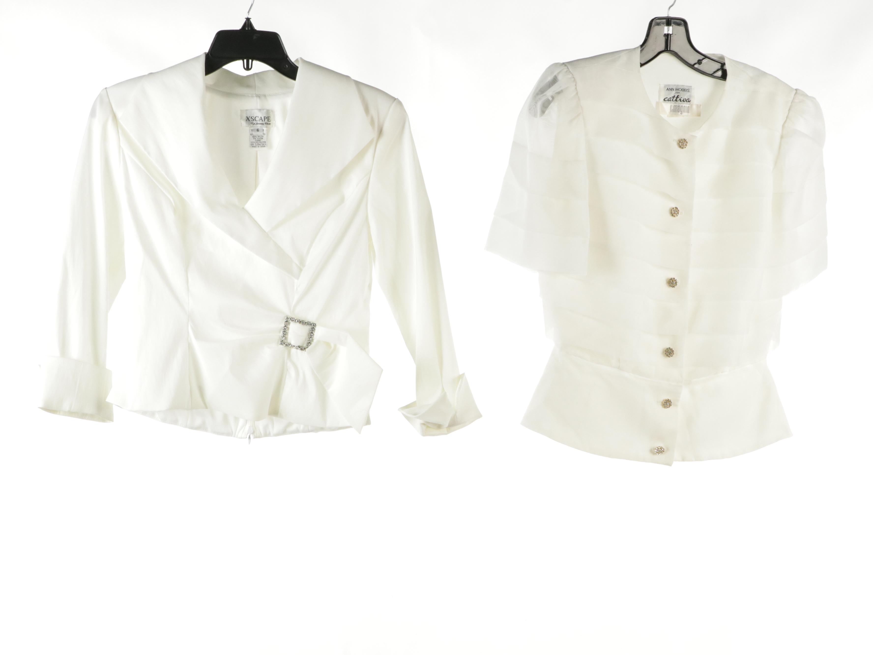 Vintage Lace-Trimmed, Ruffled and Embellished Evening Tops Featuring I. Magnin