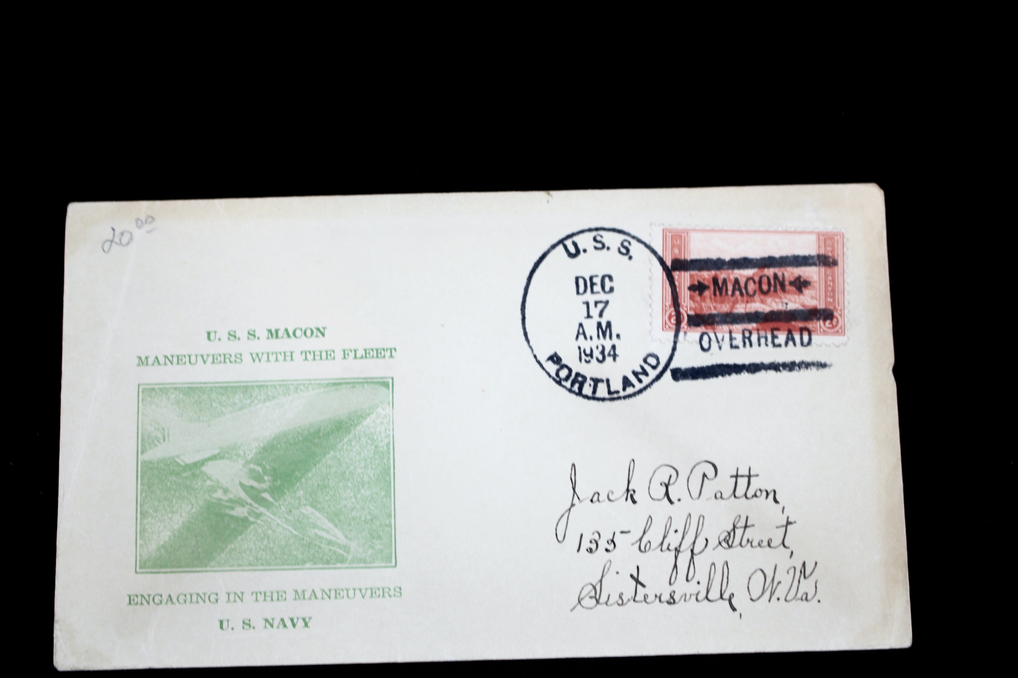 Collection of Six U.S.S. Akron Graf Zeppelin Postal Covers, 1930s