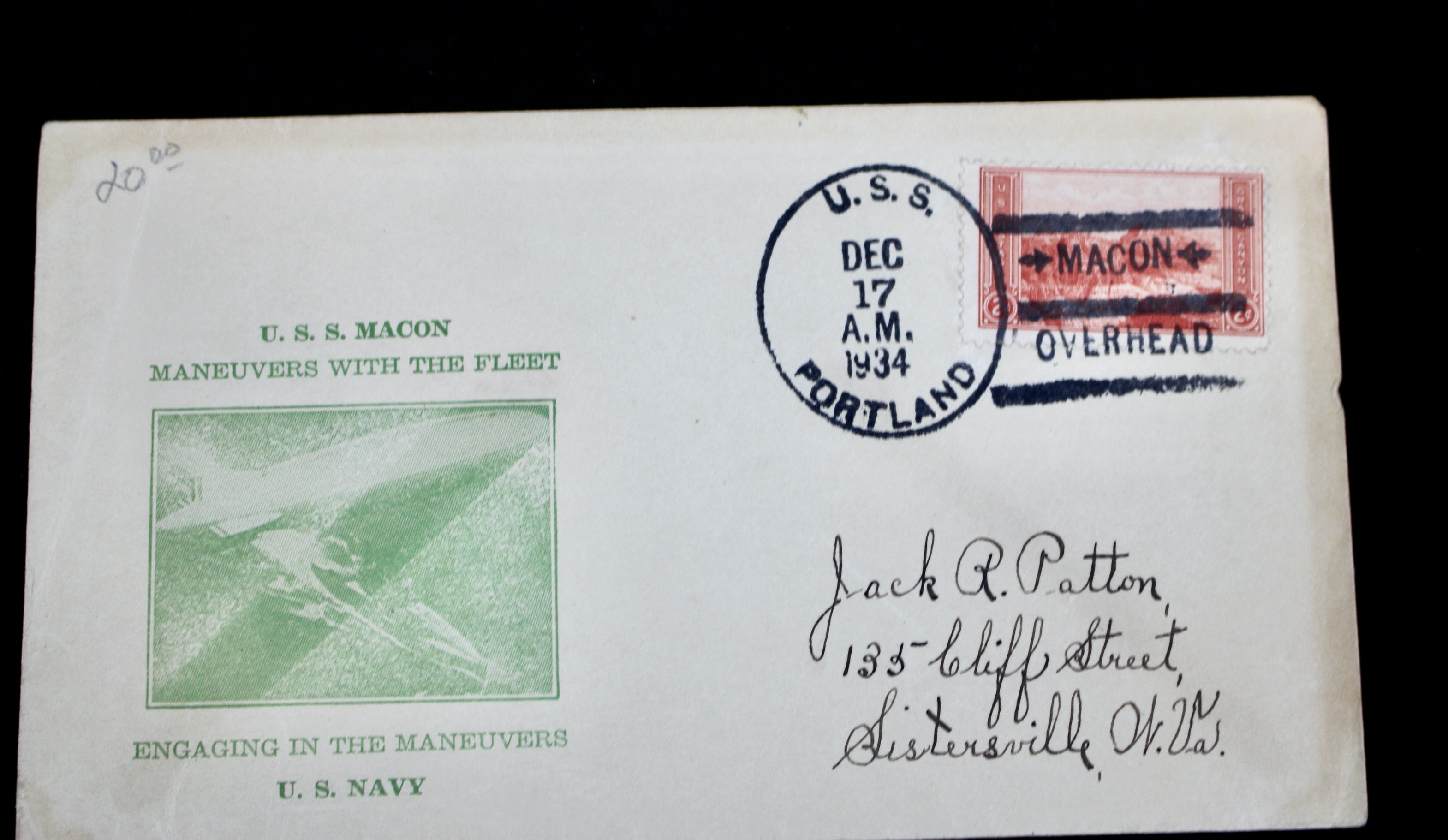 Collection of Six U.S.S. Akron Graf Zeppelin Postal Covers, 1930s