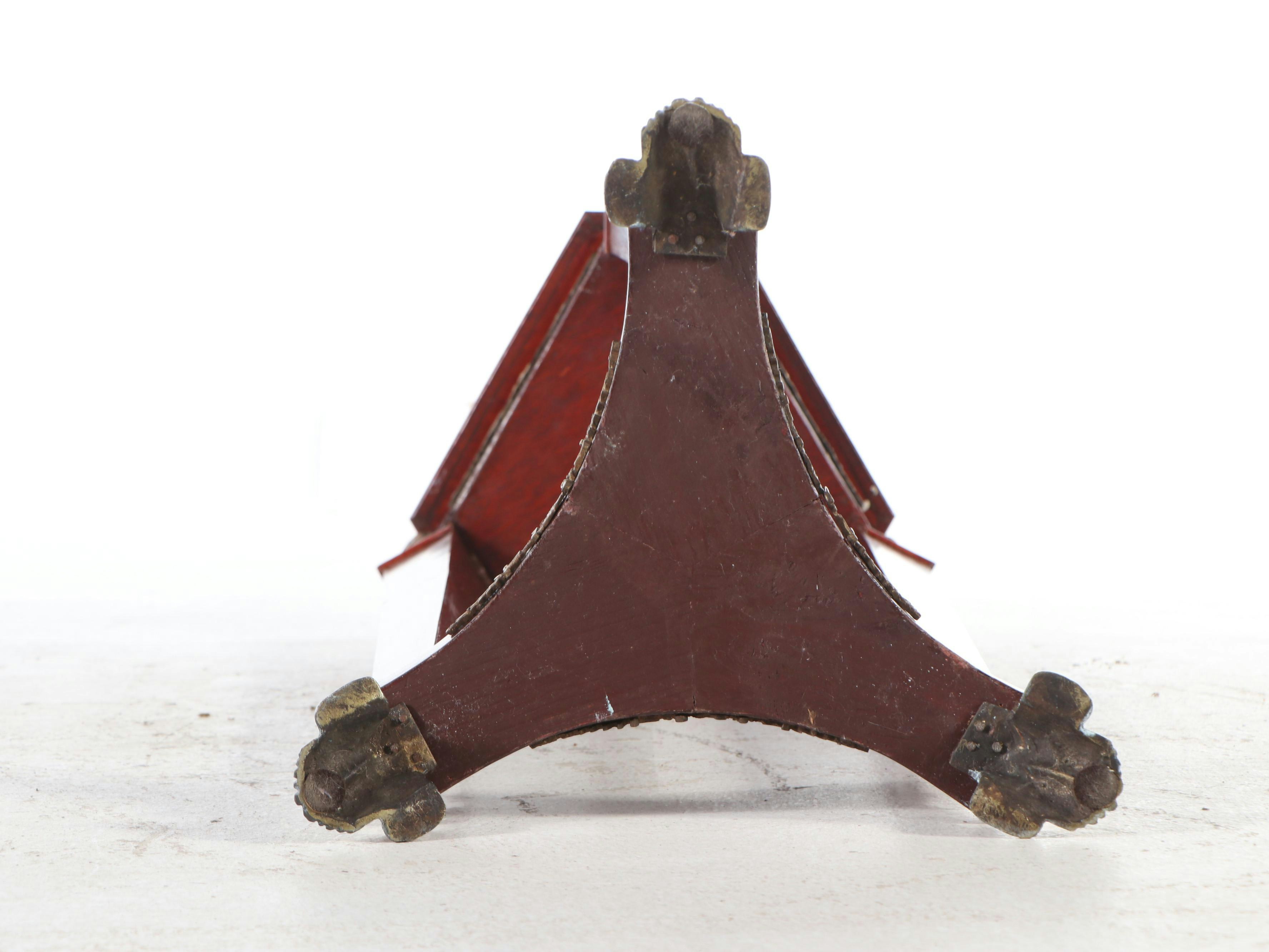 Empire Style Marble Top Brass Mounted Mahogany Stands, 20th Century