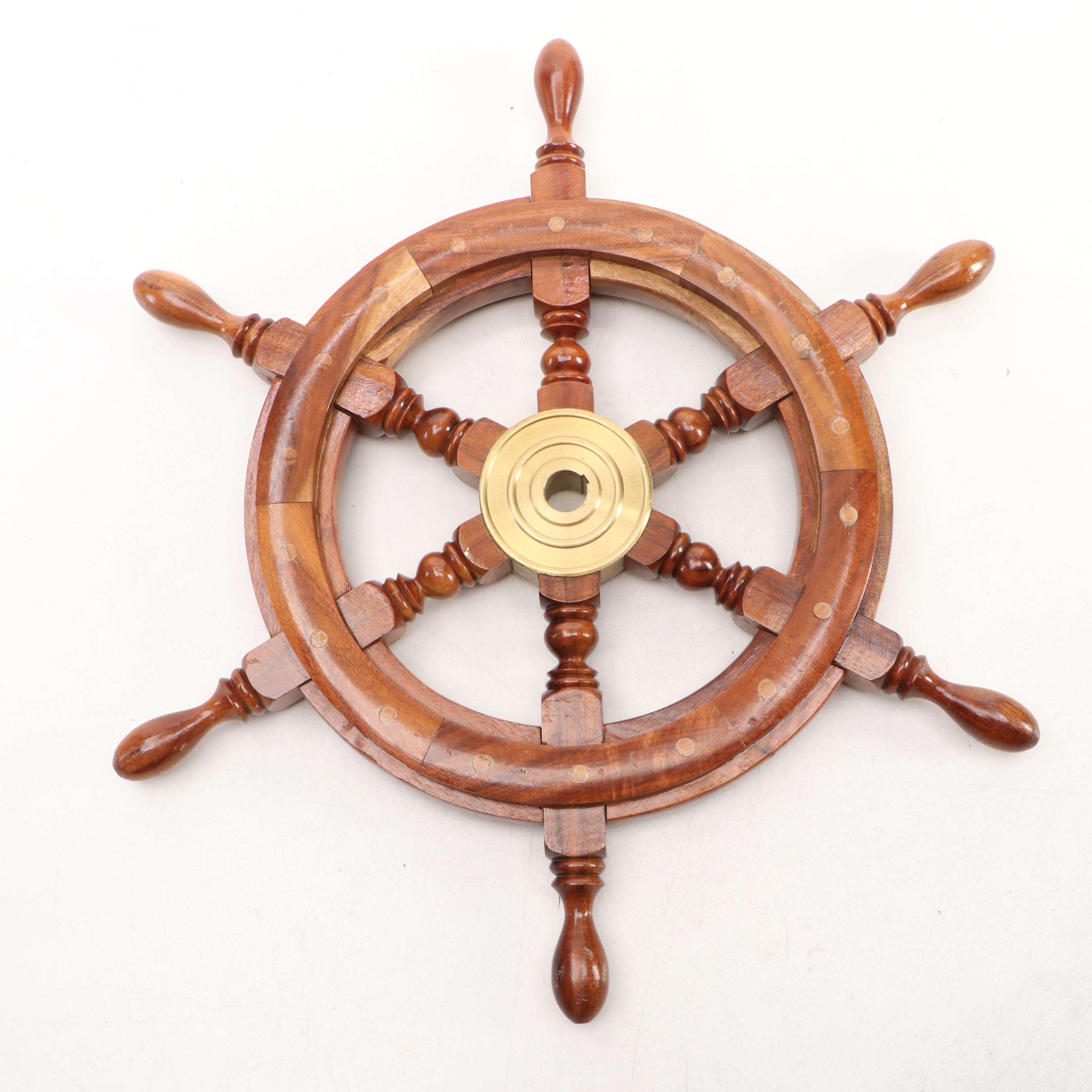 Nautical Wooden Ships Wheel