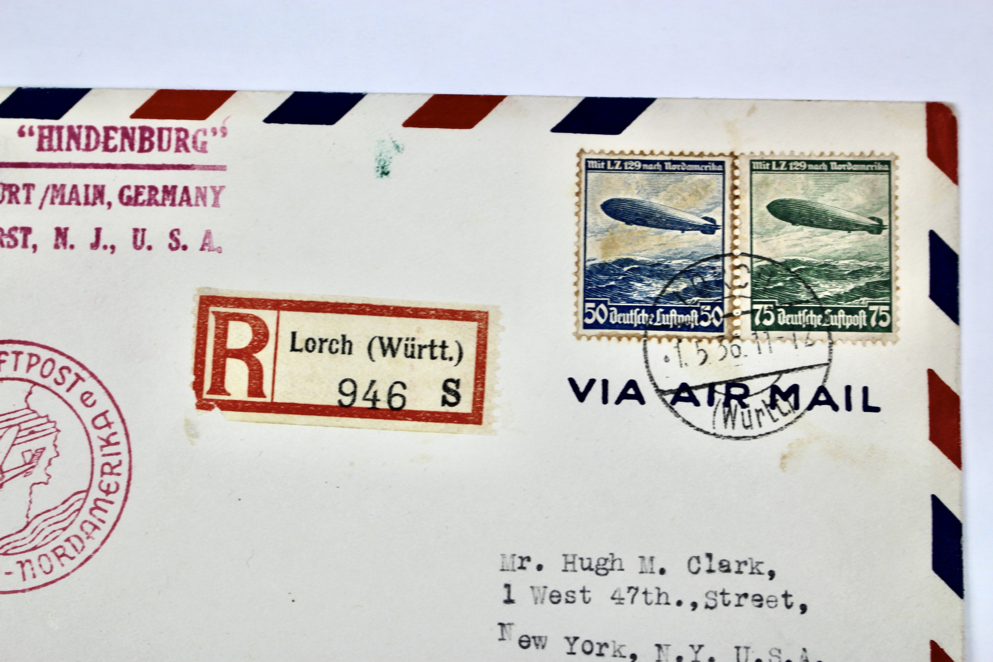 1936 Hindenburg Graf Zeppelin Postal Cover