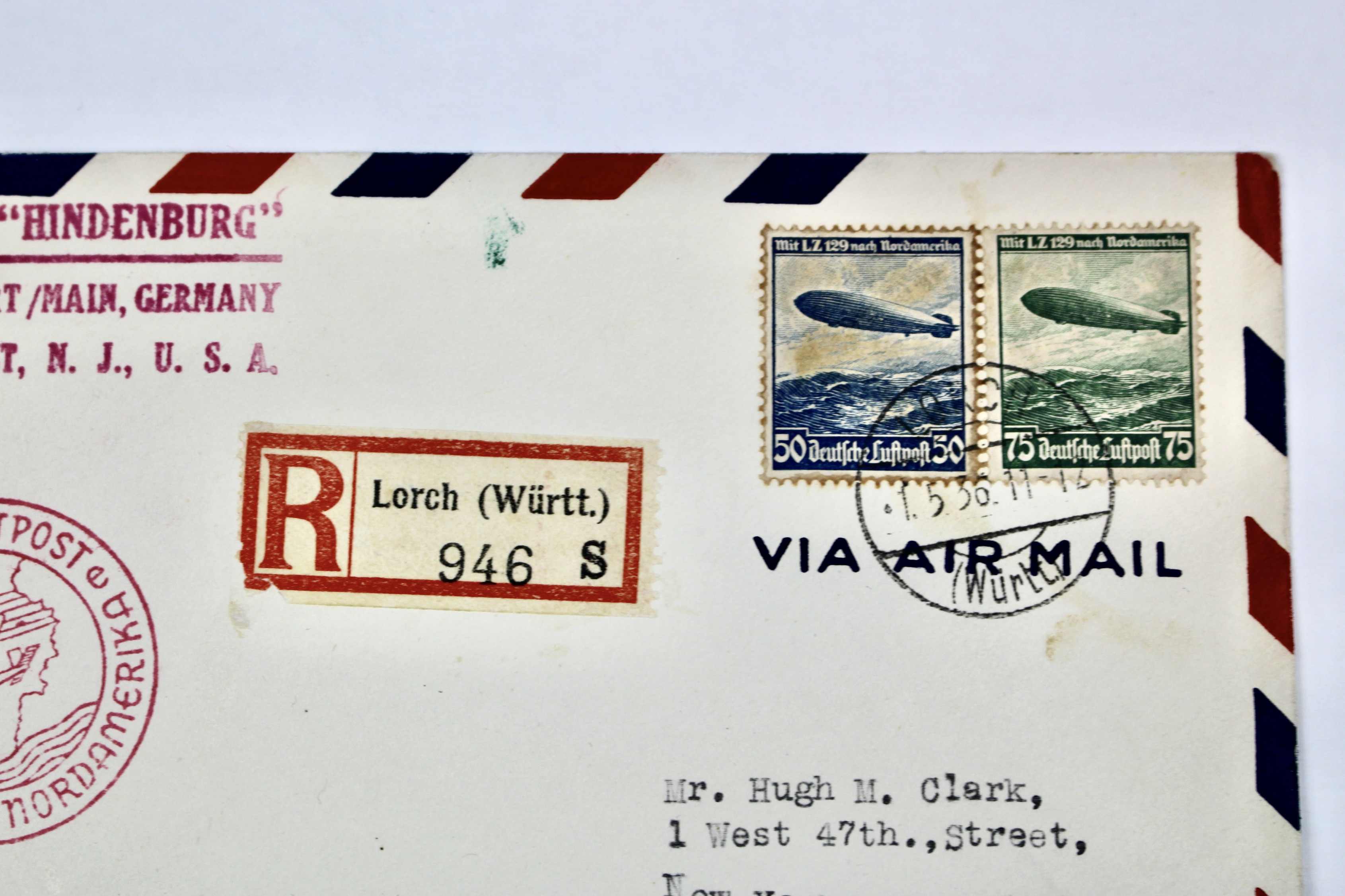 1936 Hindenburg Graf Zeppelin Postal Cover