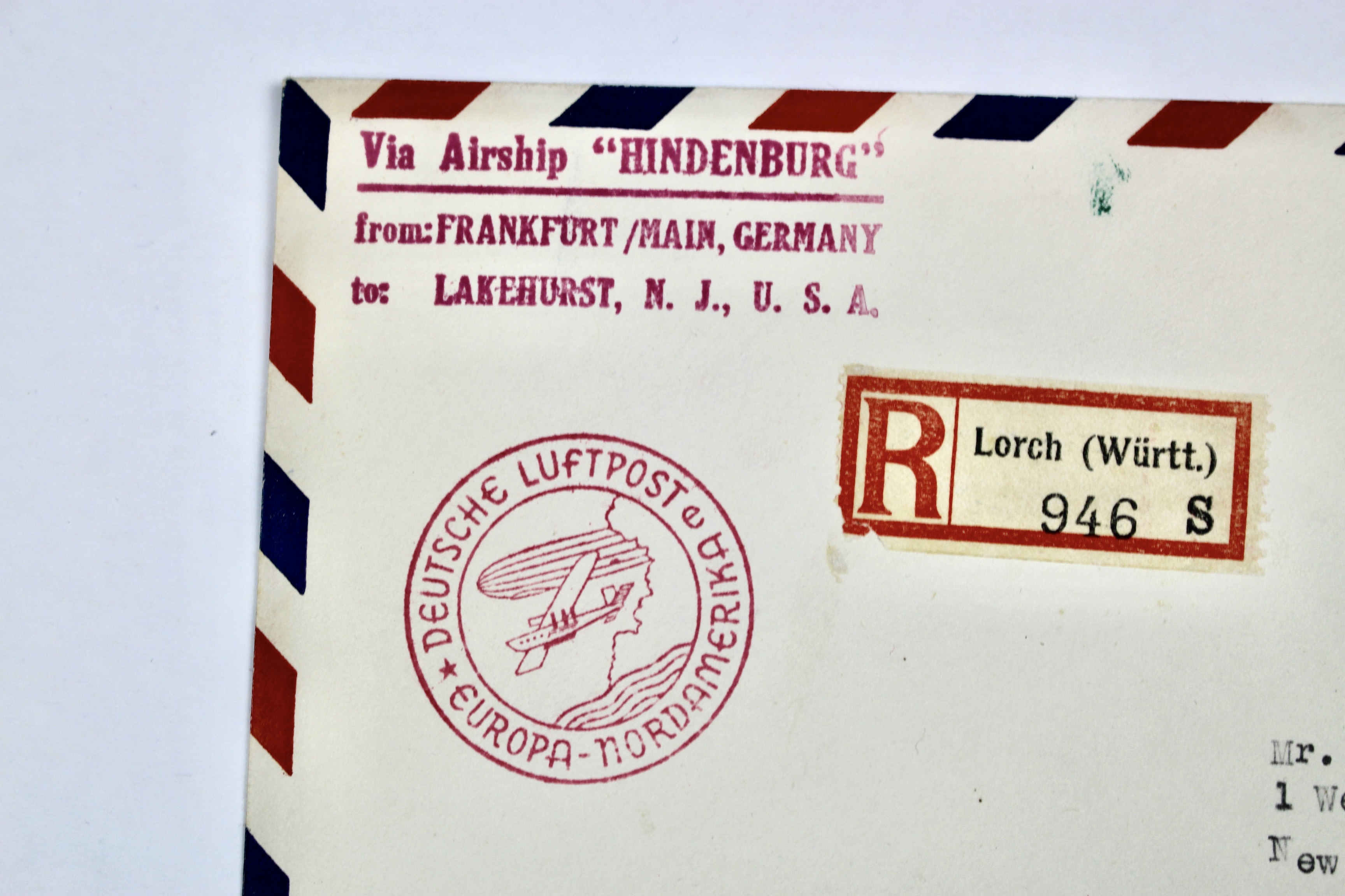 1936 Hindenburg Graf Zeppelin Postal Cover