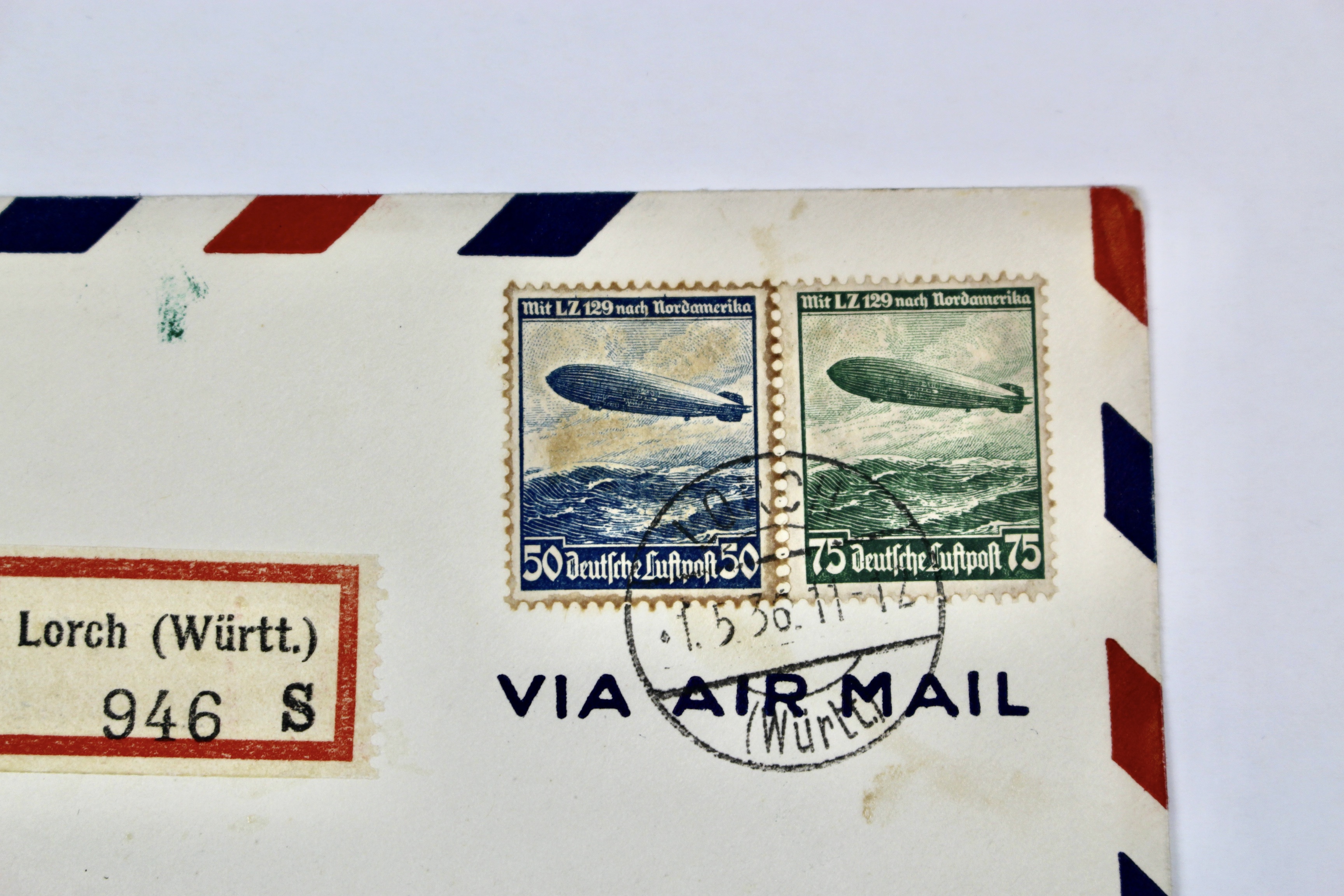 1936 Hindenburg Graf Zeppelin Postal Cover