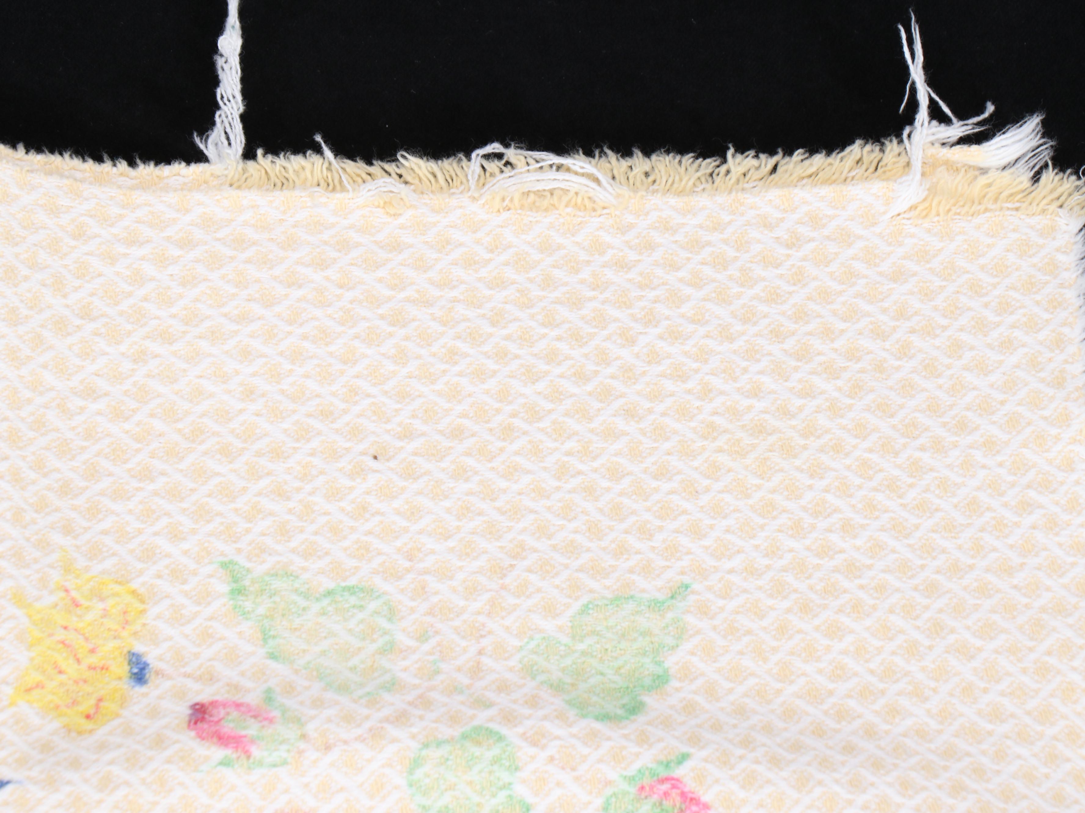 Floral Cotton Blankets with Lace Tablecloths and Cotton Placemats