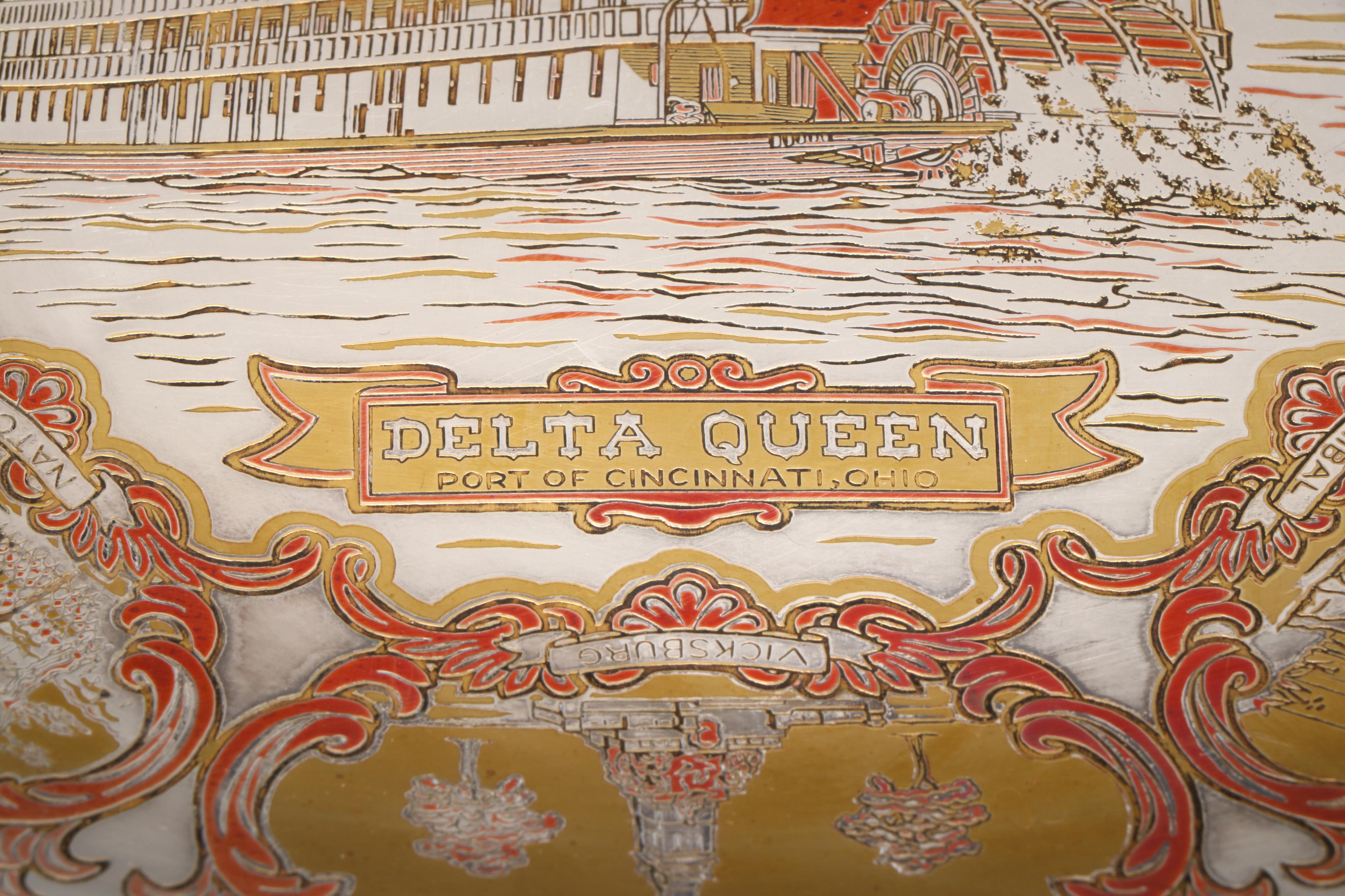 Reed & Barton "Delta Queen" Limited Edition Plate with Steamboat Tapestry
