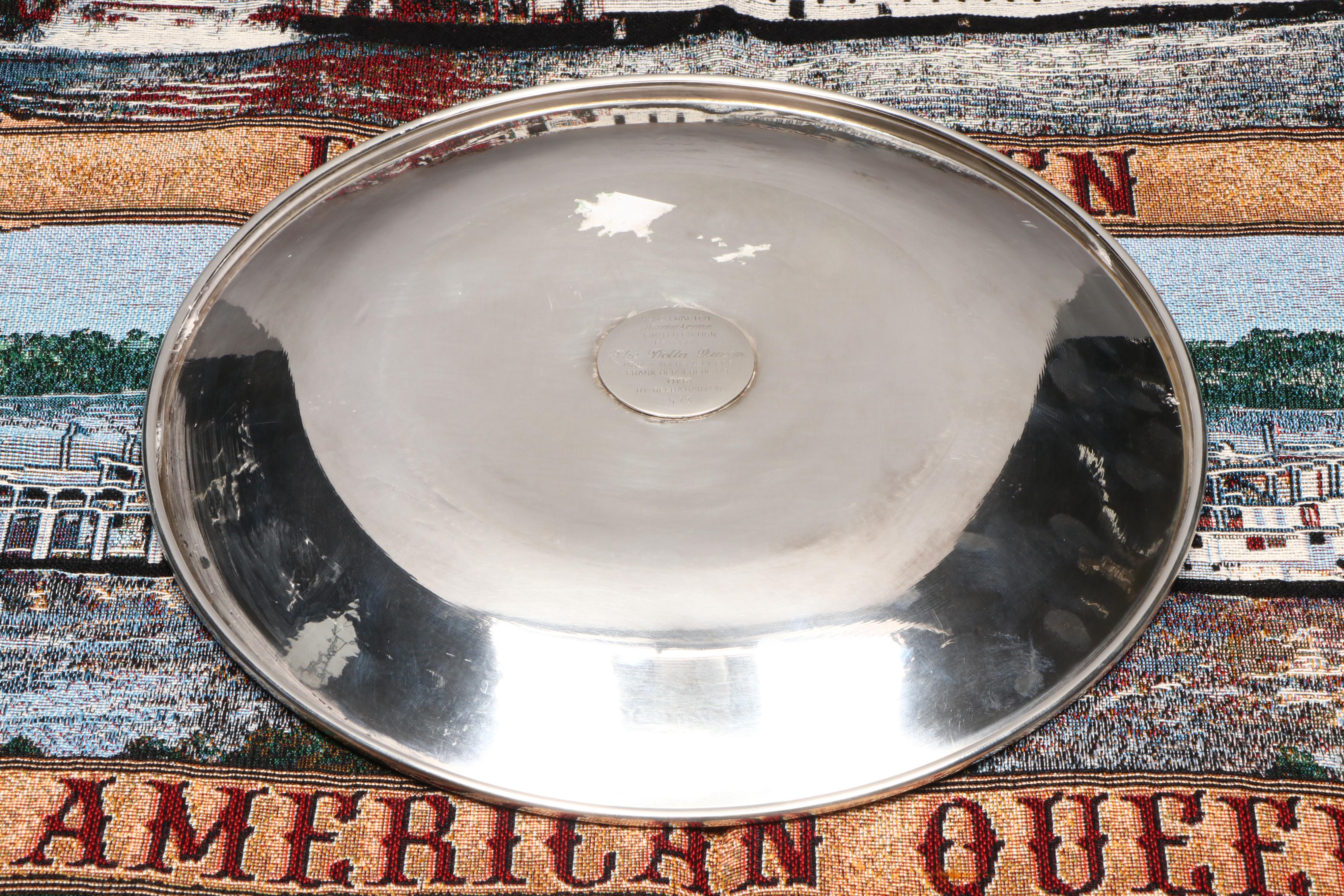 Reed & Barton "Delta Queen" Limited Edition Plate with Steamboat Tapestry