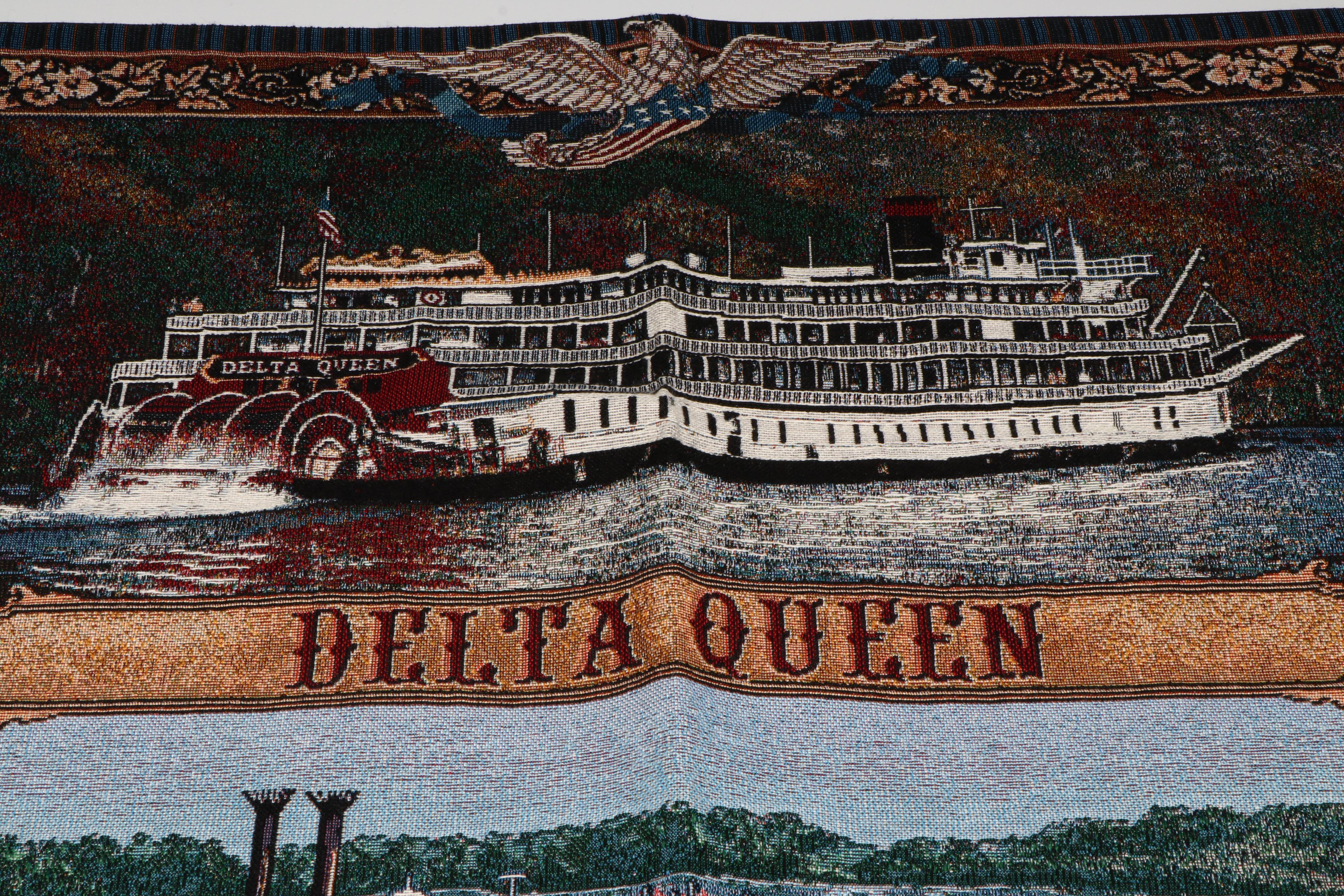 Reed & Barton "Delta Queen" Limited Edition Plate with Steamboat Tapestry