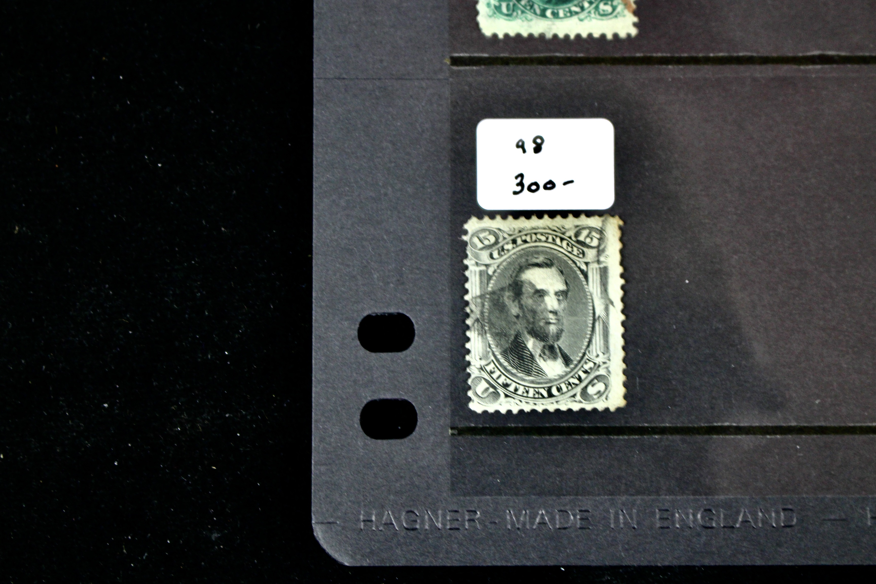 Five U.S. Postage Stamps, All with F Grill, 1867