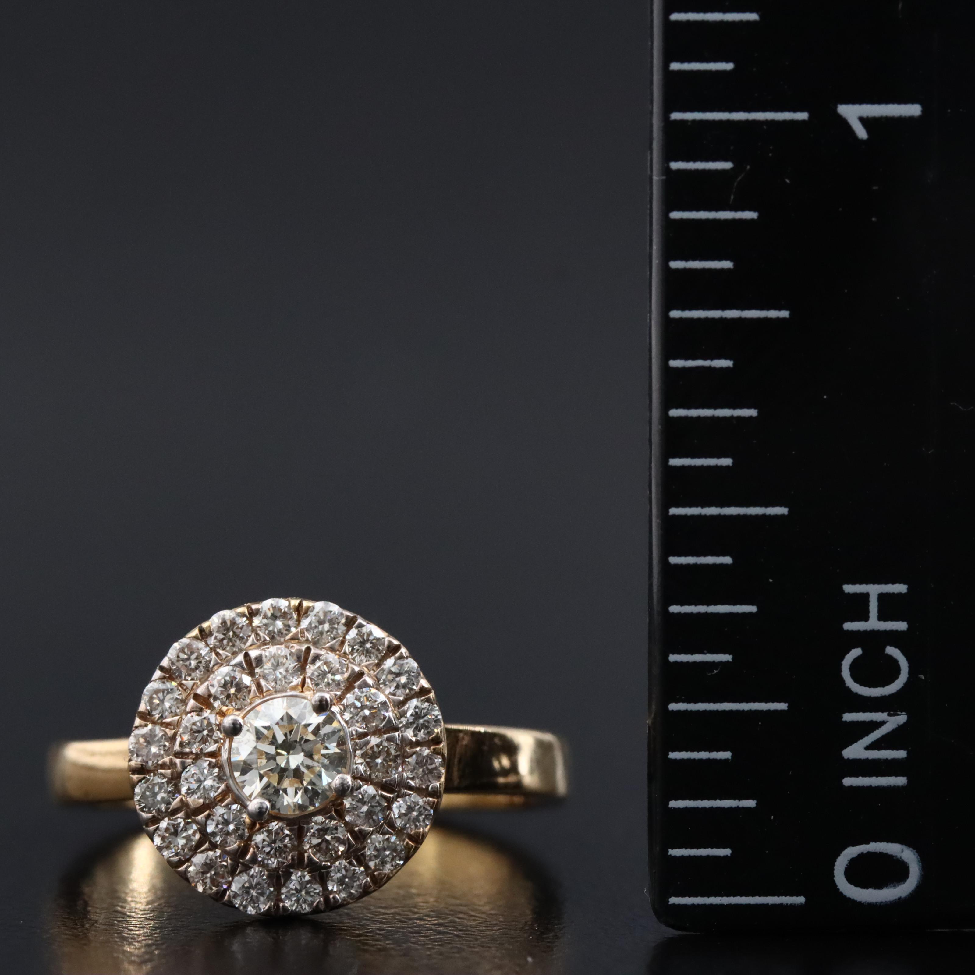 10K 0.63 CTW Diamond Circle Ring