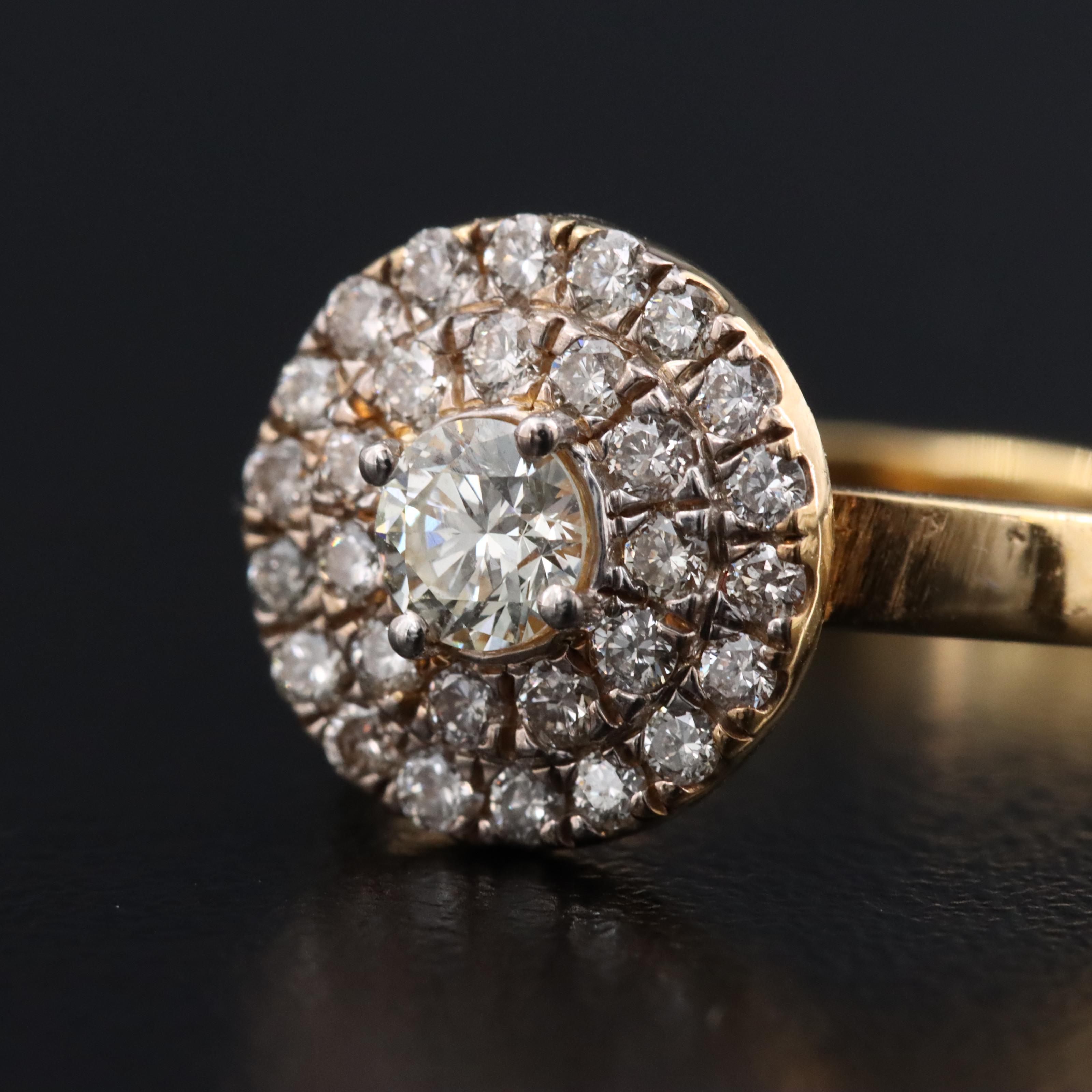 10K 0.63 CTW Diamond Circle Ring