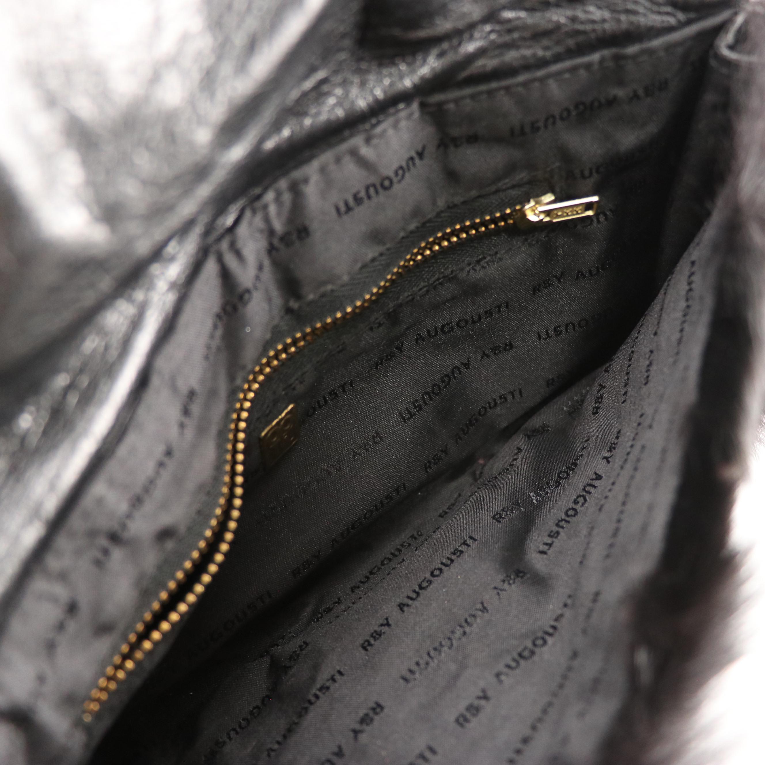 R&Y Augousti Black Fox Fur and Leather Foldover, Henry Bendel & Other Clutches