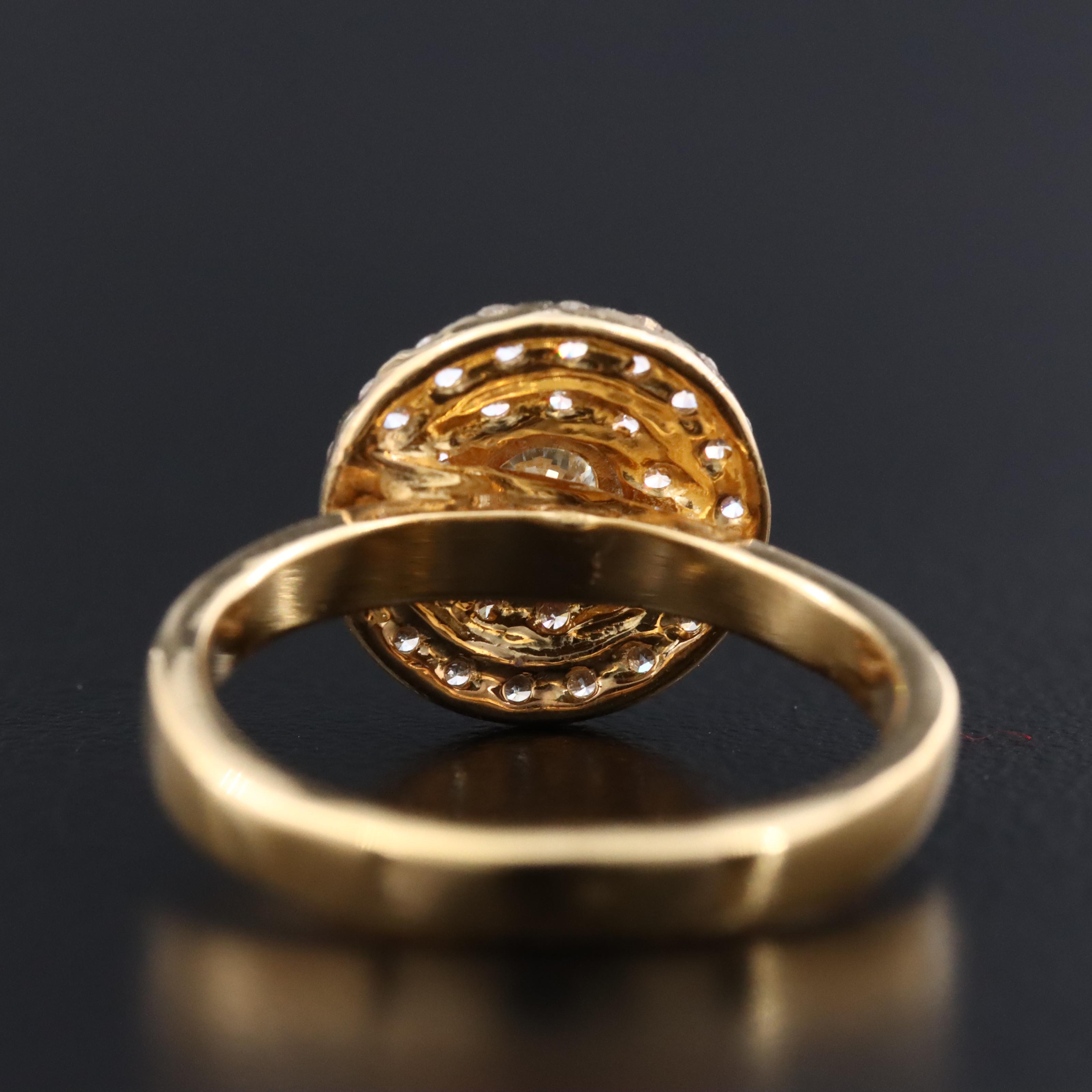 10K 0.63 CTW Diamond Circle Ring