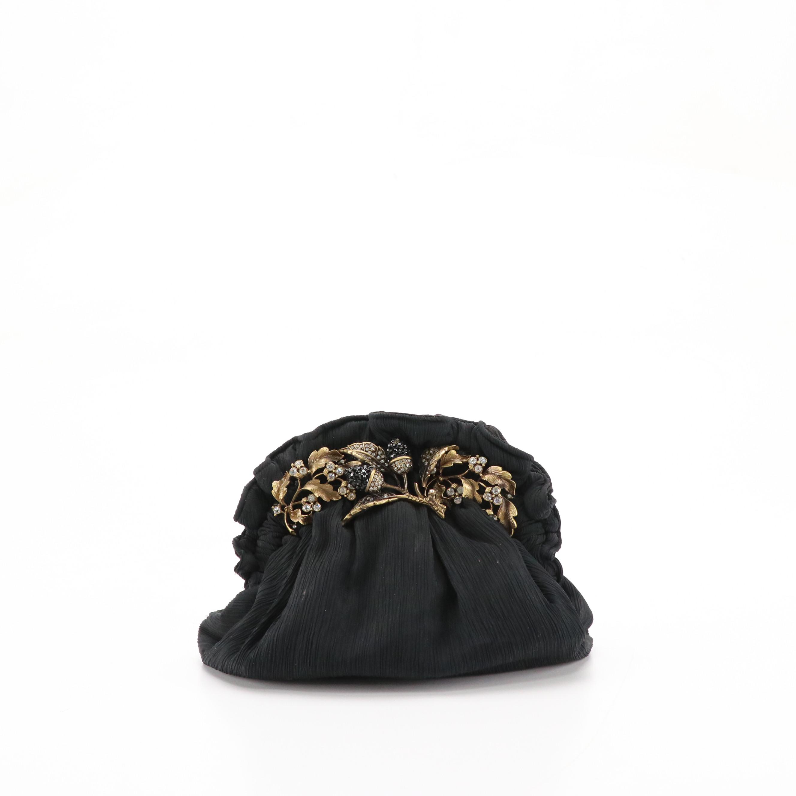 R&Y Augousti Black Fox Fur and Leather Foldover, Henry Bendel & Other Clutches