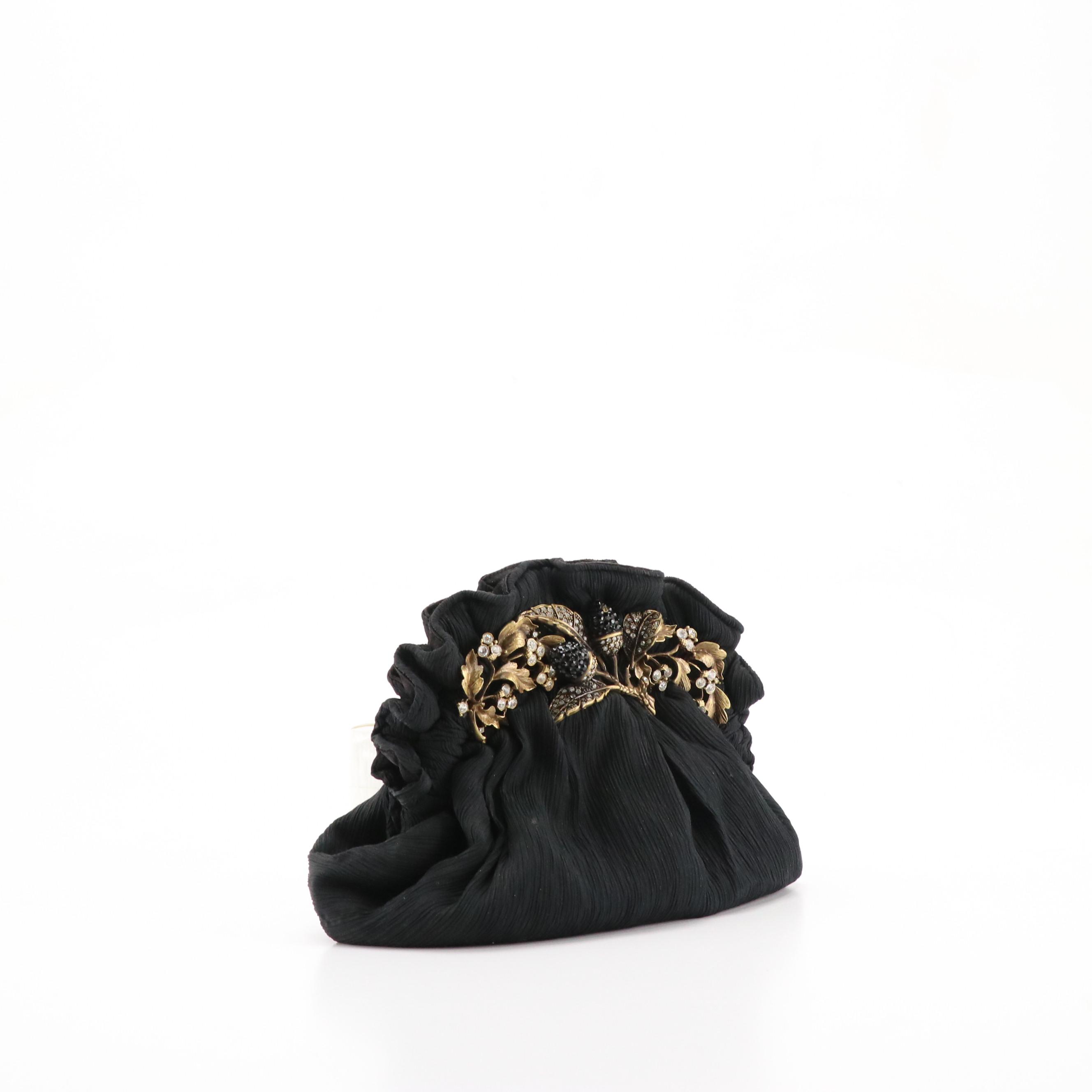 R&Y Augousti Black Fox Fur and Leather Foldover, Henry Bendel & Other Clutches