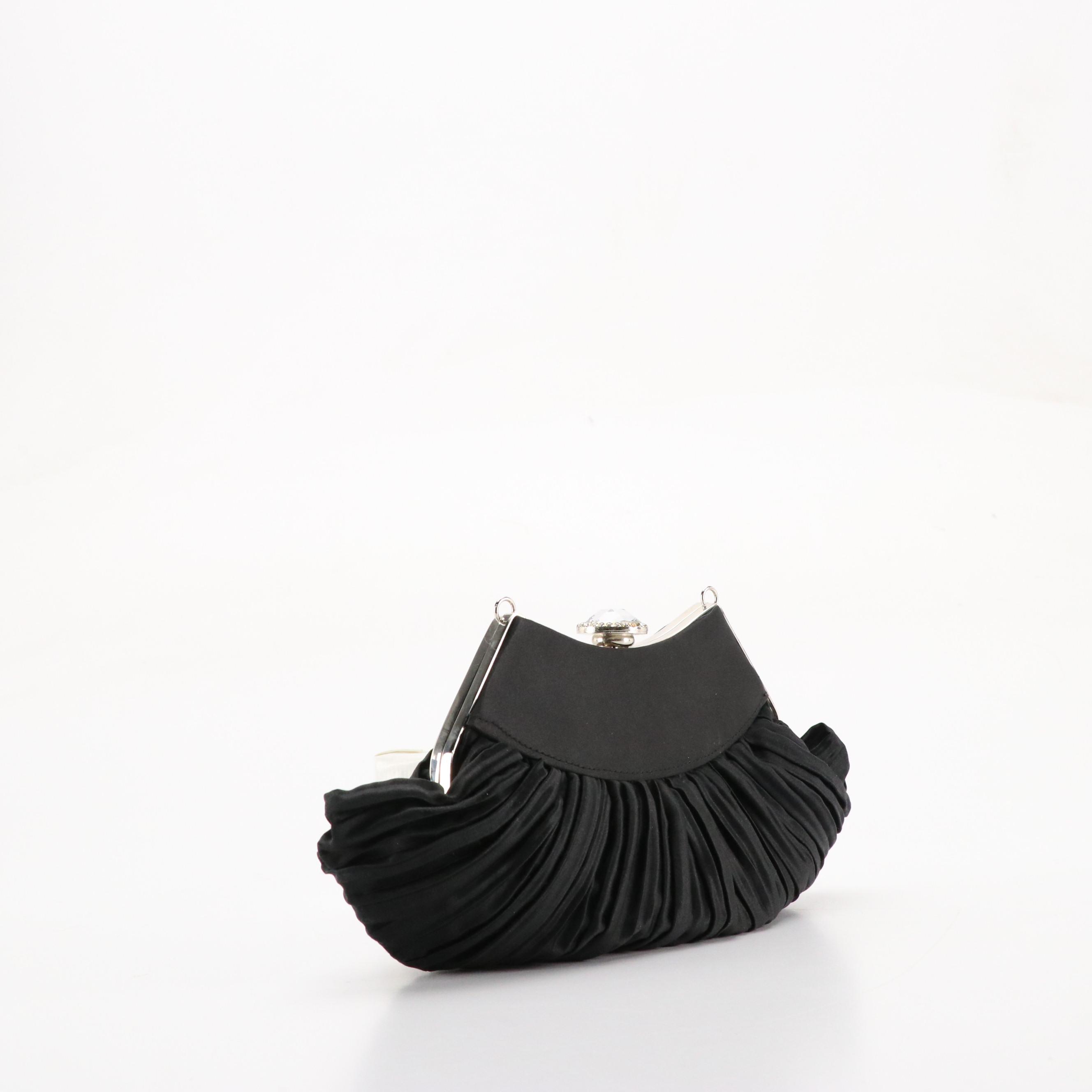 R&Y Augousti Black Fox Fur and Leather Foldover, Henry Bendel & Other Clutches