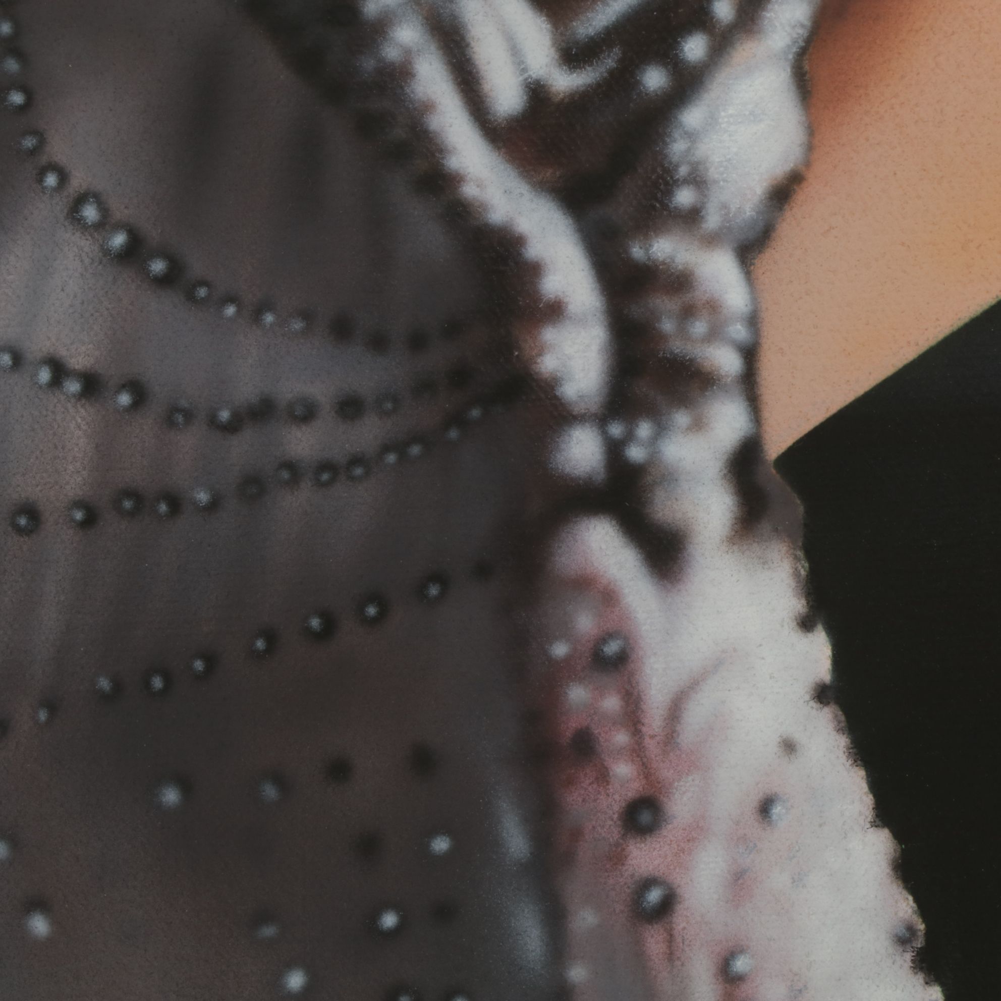 Barbara Rogers "Meeting with a Masked Man" Oil Painting, 1980