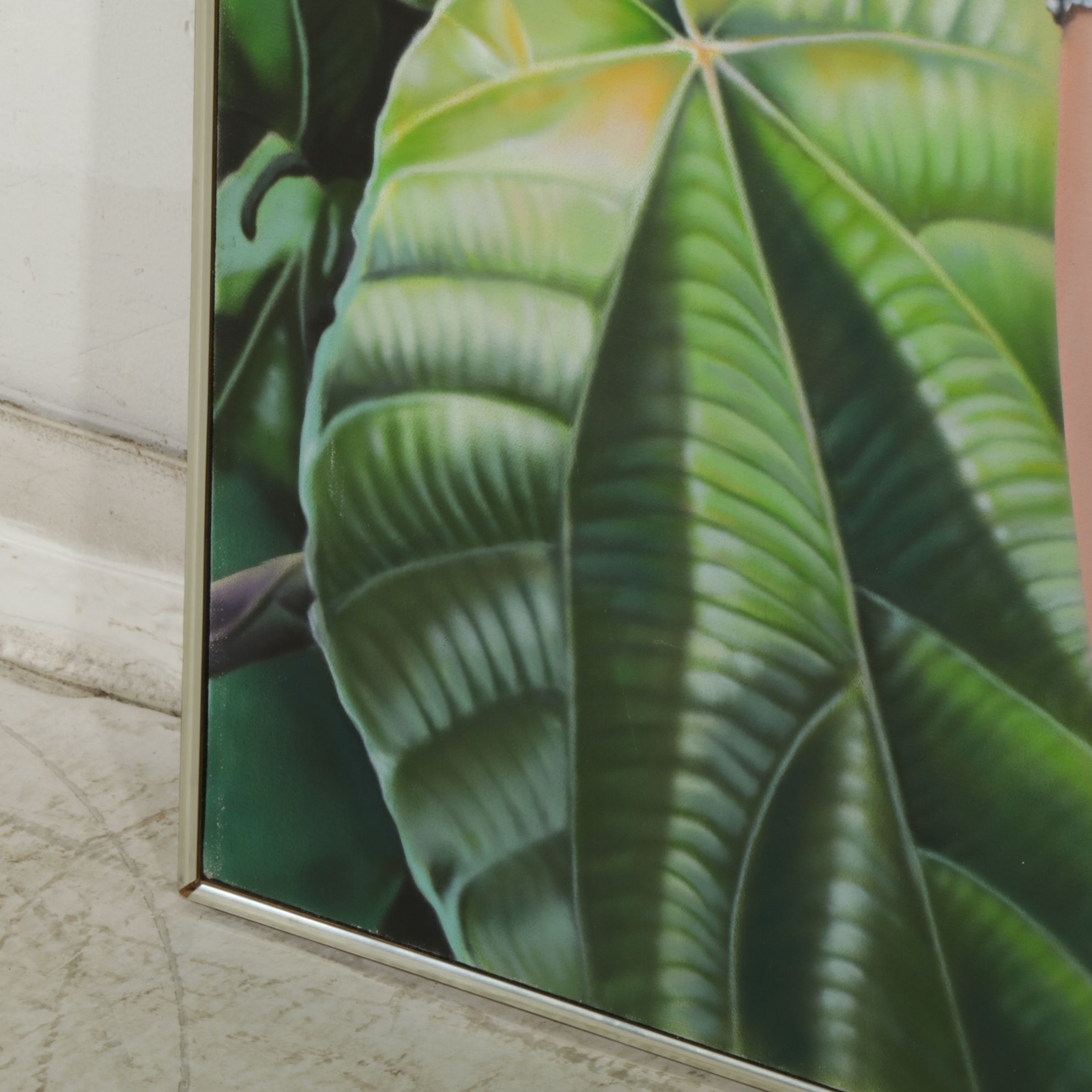 Barbara Rogers "Meeting with a Masked Man" Oil Painting, 1980