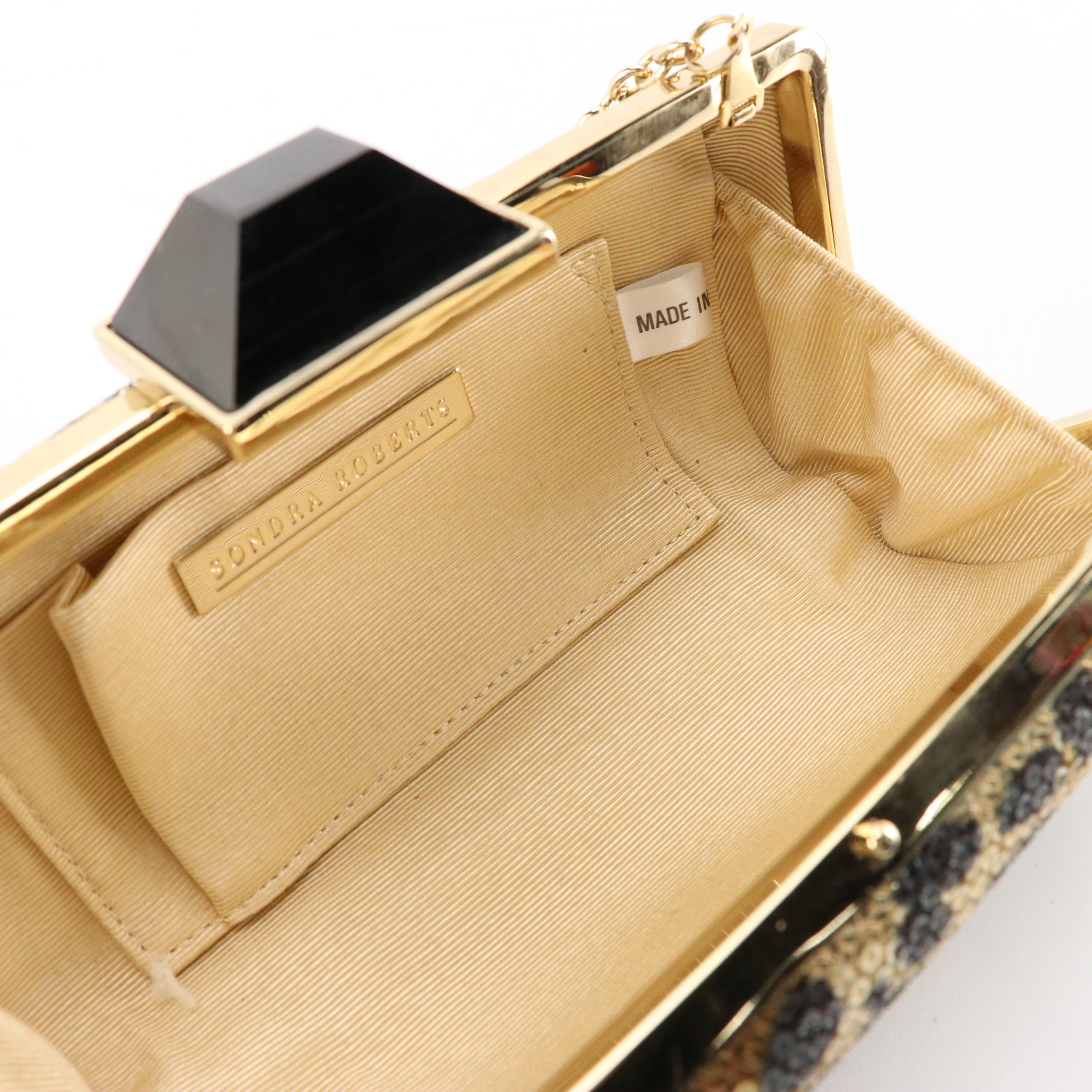 R&Y Augousti Black Fox Fur and Leather Foldover, Henry Bendel & Other Clutches