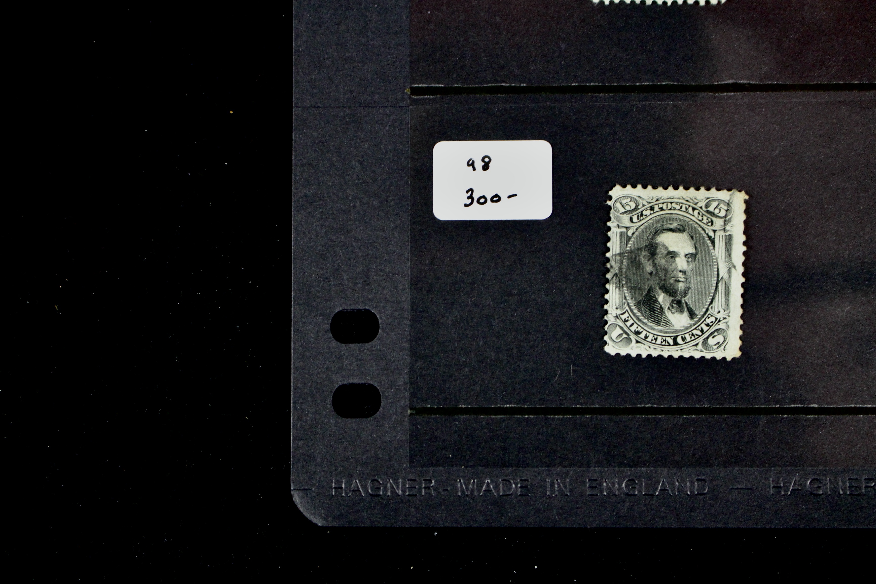 Five U.S. Postage Stamps, All with F Grill, 1867