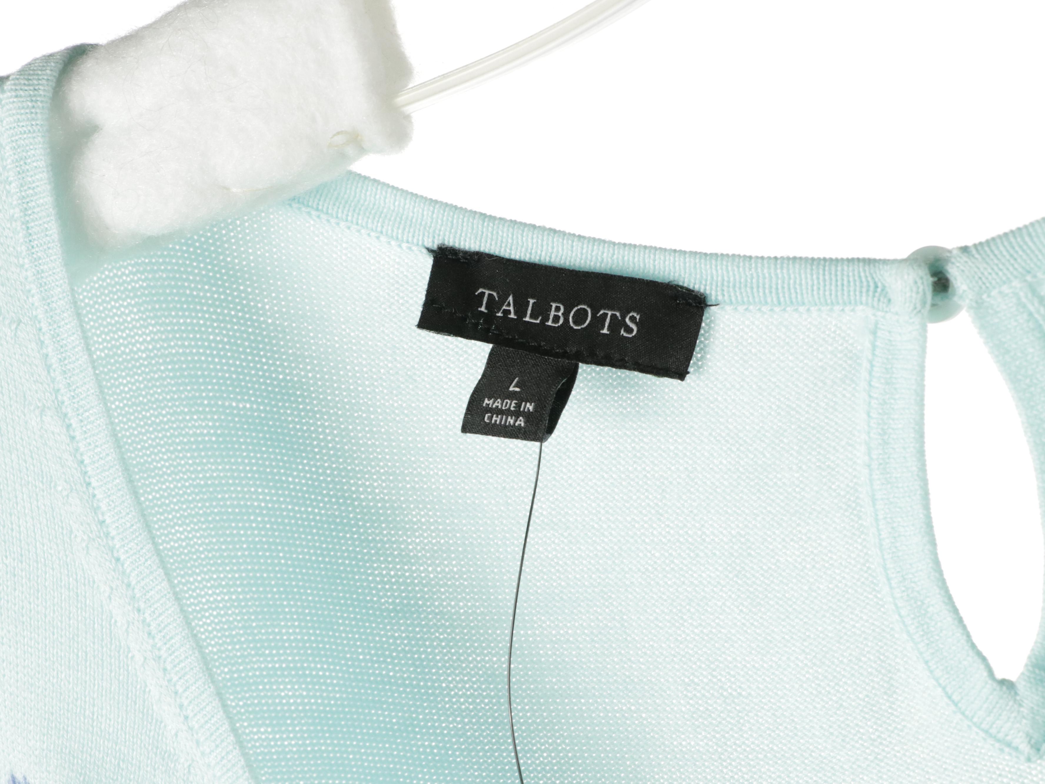 Talbots Blue Linen Blazer, Short & Long Sleeve Tops, Embroidered Sweater & More