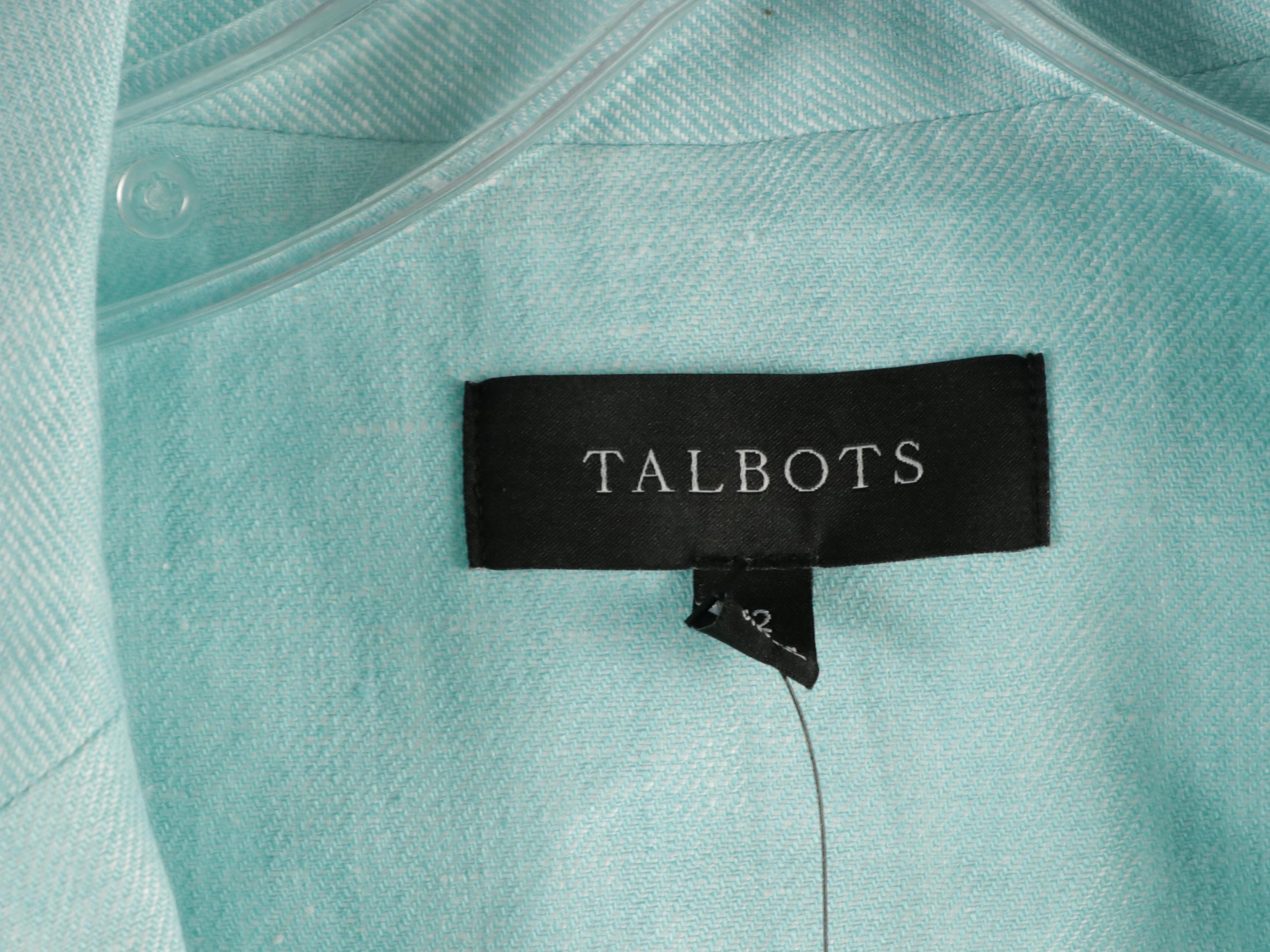 Talbots Blue Linen Blazer, Short & Long Sleeve Tops, Embroidered Sweater & More