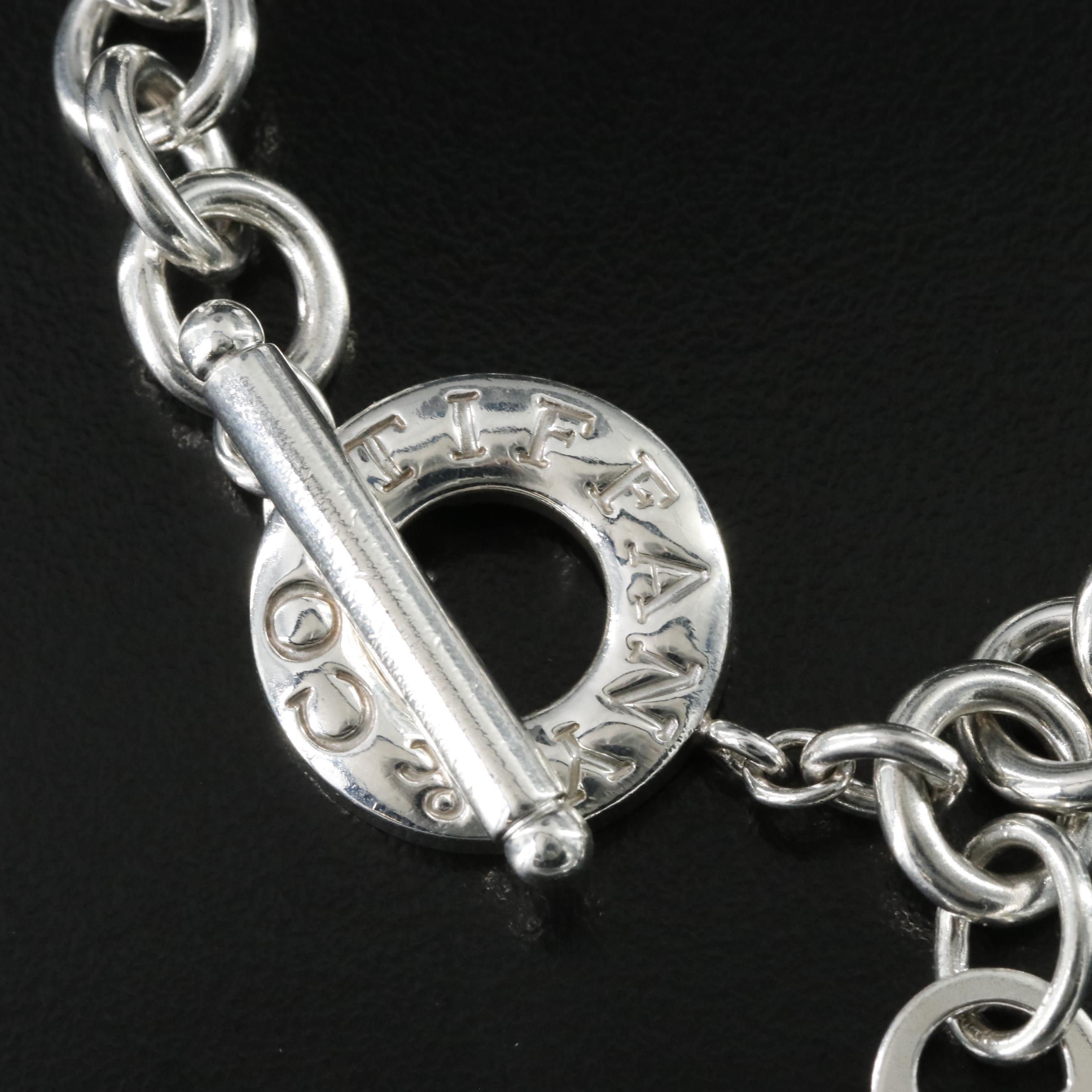 Tiffany & Co. Sterling Heart Tag Toggle Charm Bracelet