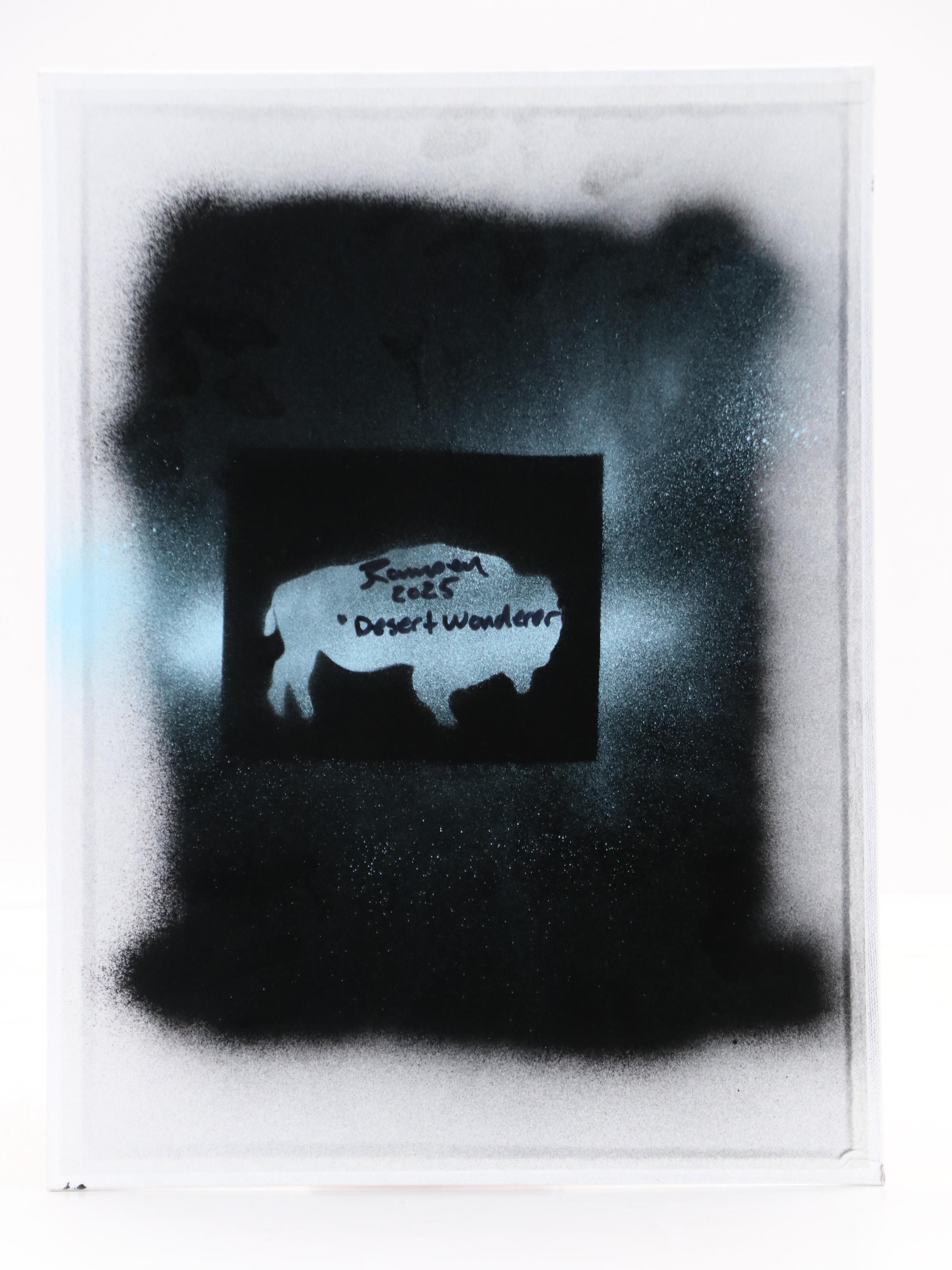 Joshua Ramsey Stylized Southwestern Acrylic Painting "Desert Wanderer," 2025