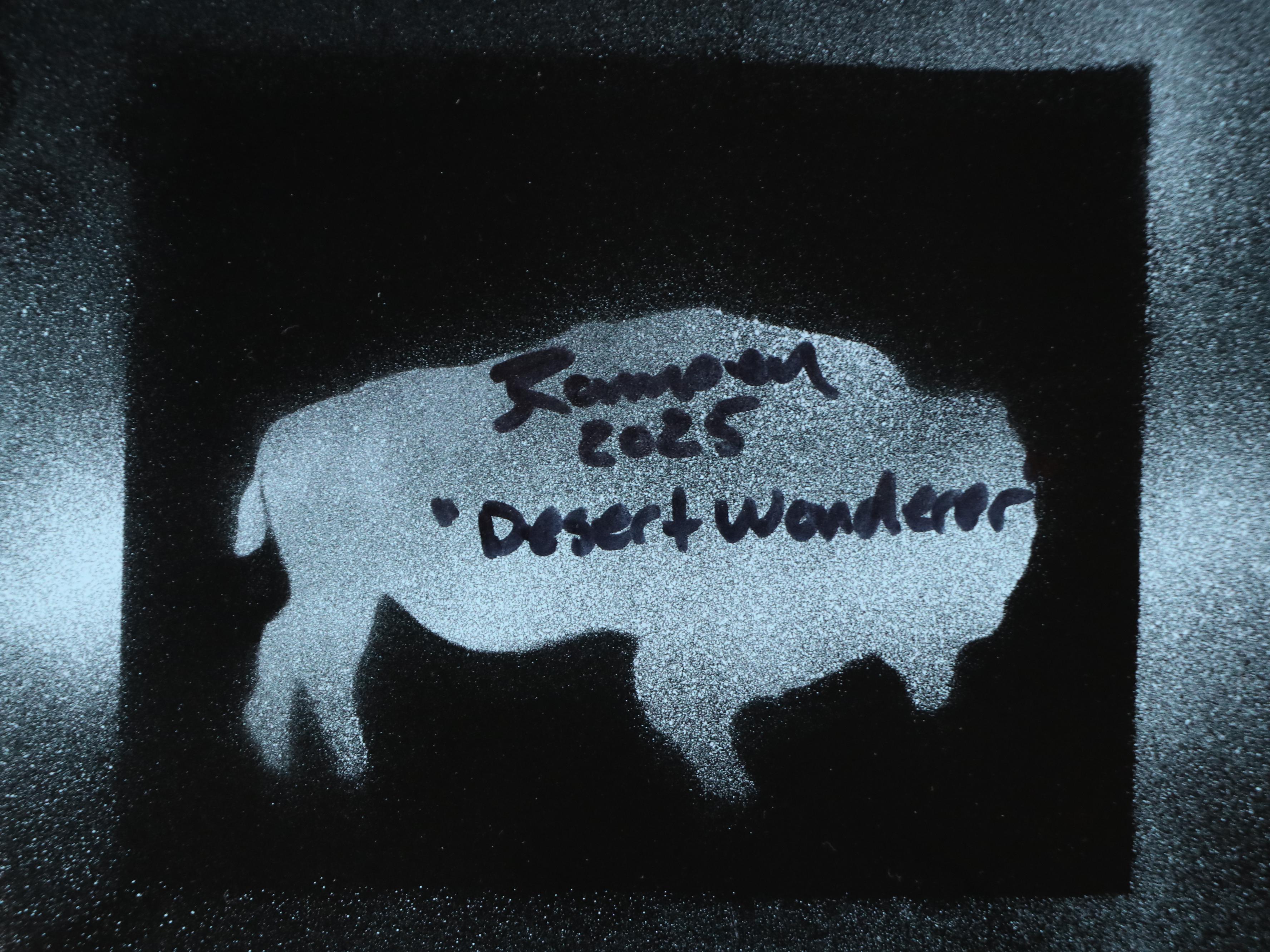 Joshua Ramsey Stylized Southwestern Acrylic Painting "Desert Wanderer," 2025