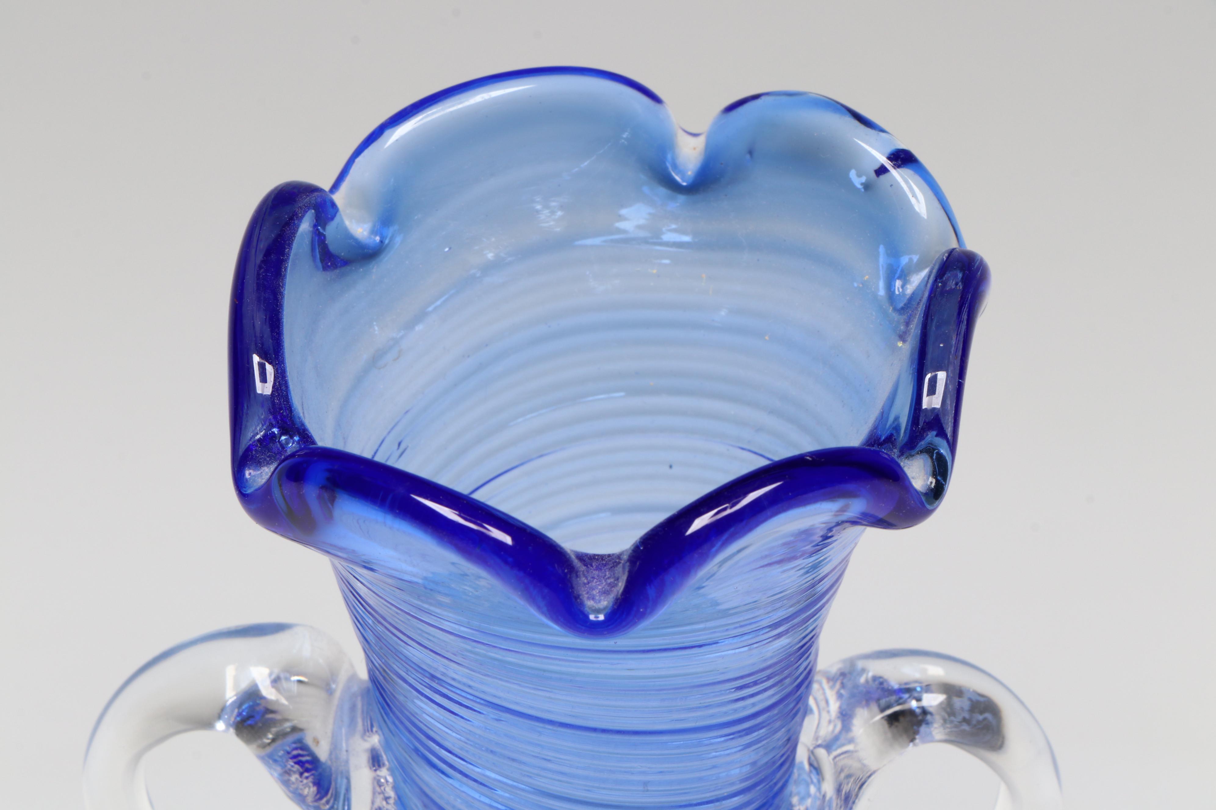 Studio Art Glass Vase, Confetti Glass Pillar Candle Holders, Console Bowl