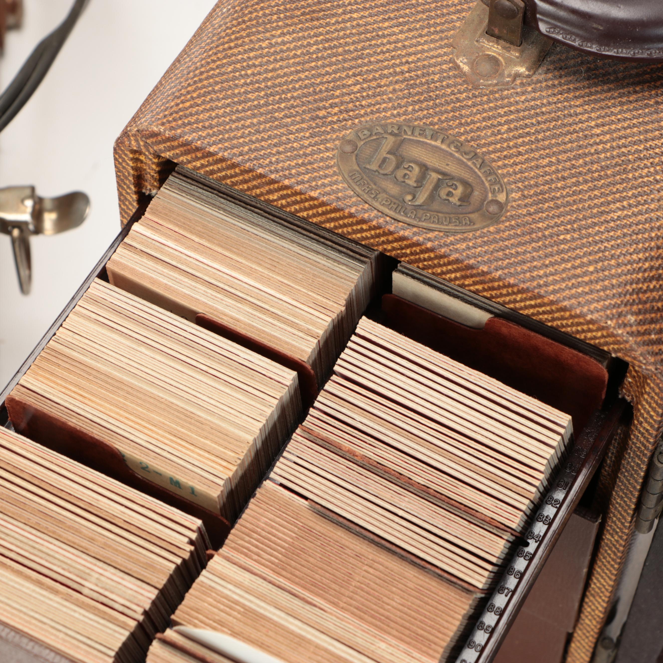 Argus 200 Slide Projector in Portable Case with Slides, 1950s