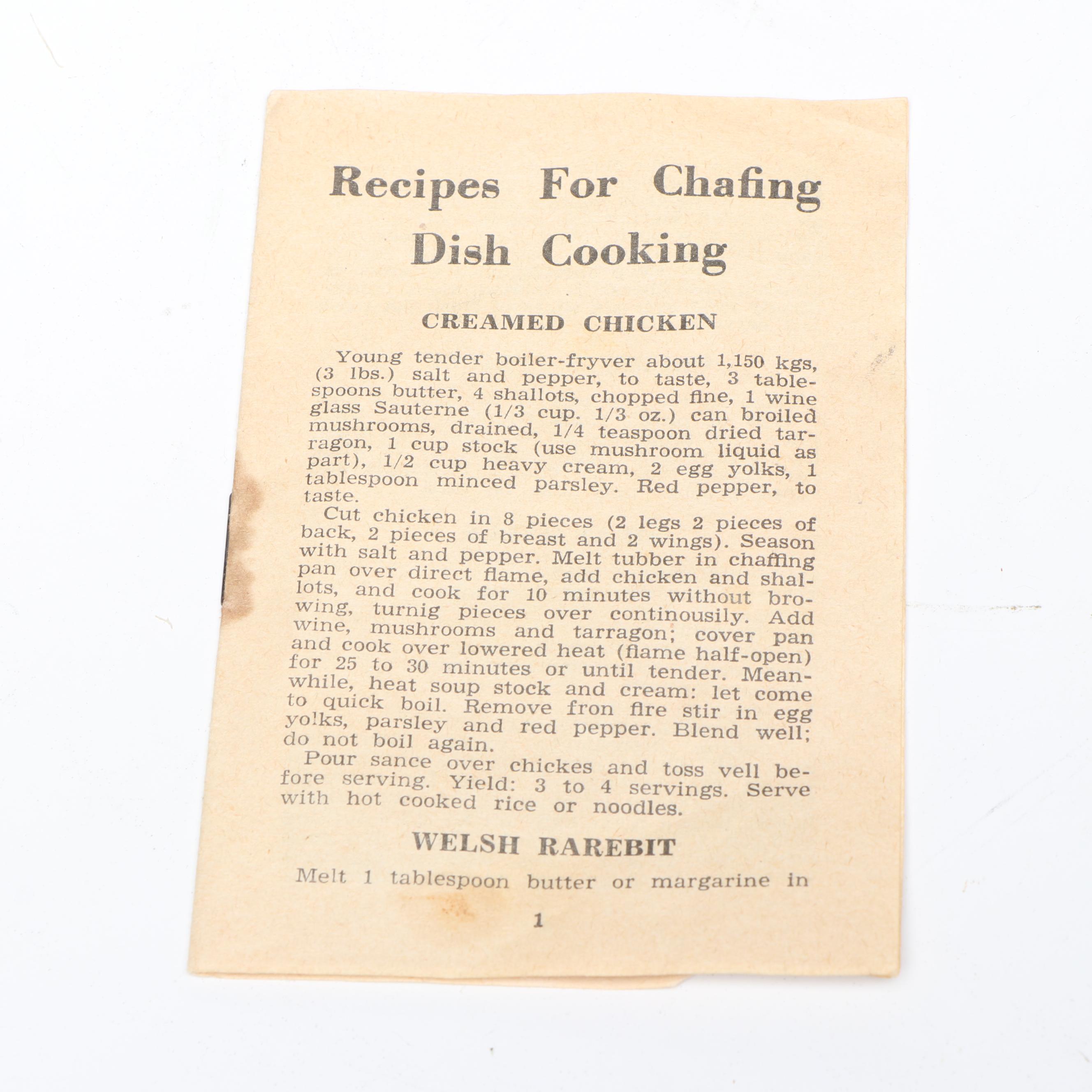 Copper Chafing Dish with Brass Stand and other Vintage Kitchen Appliances