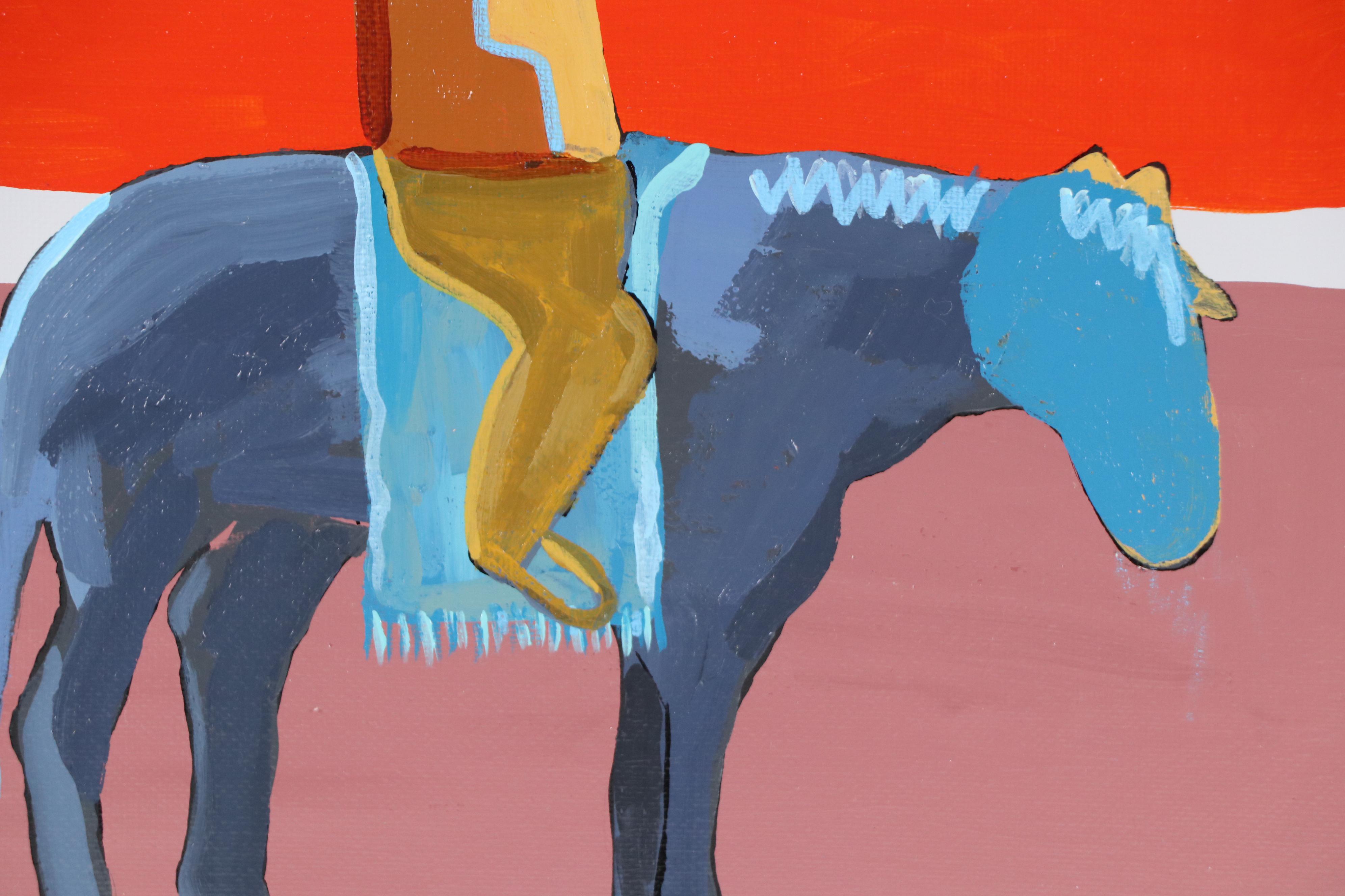 Joshua Ramsey Stylized Southwestern Acrylic Painting "Desert Wanderer II," 2025