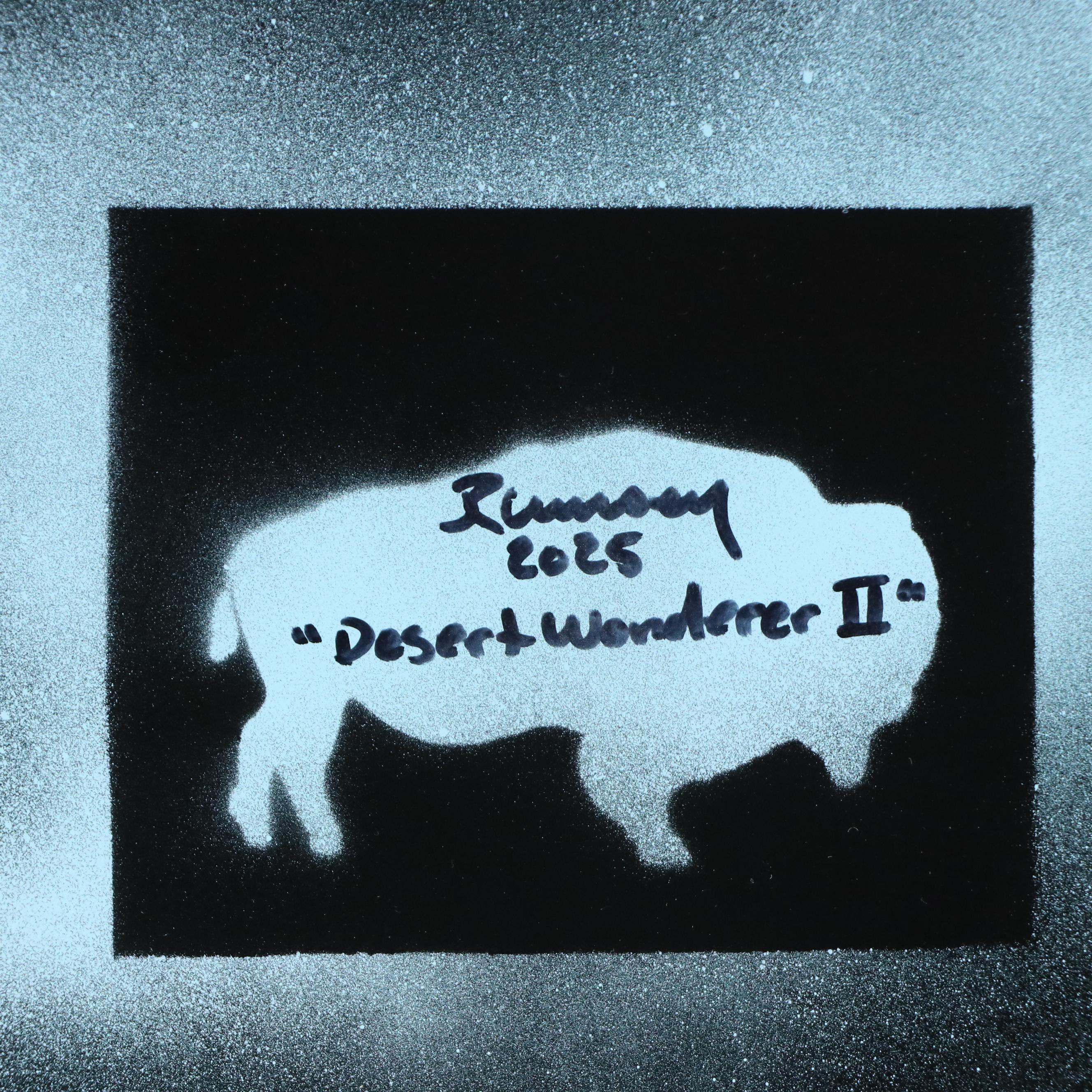 Joshua Ramsey Stylized Southwestern Acrylic Painting "Desert Wanderer II," 2025