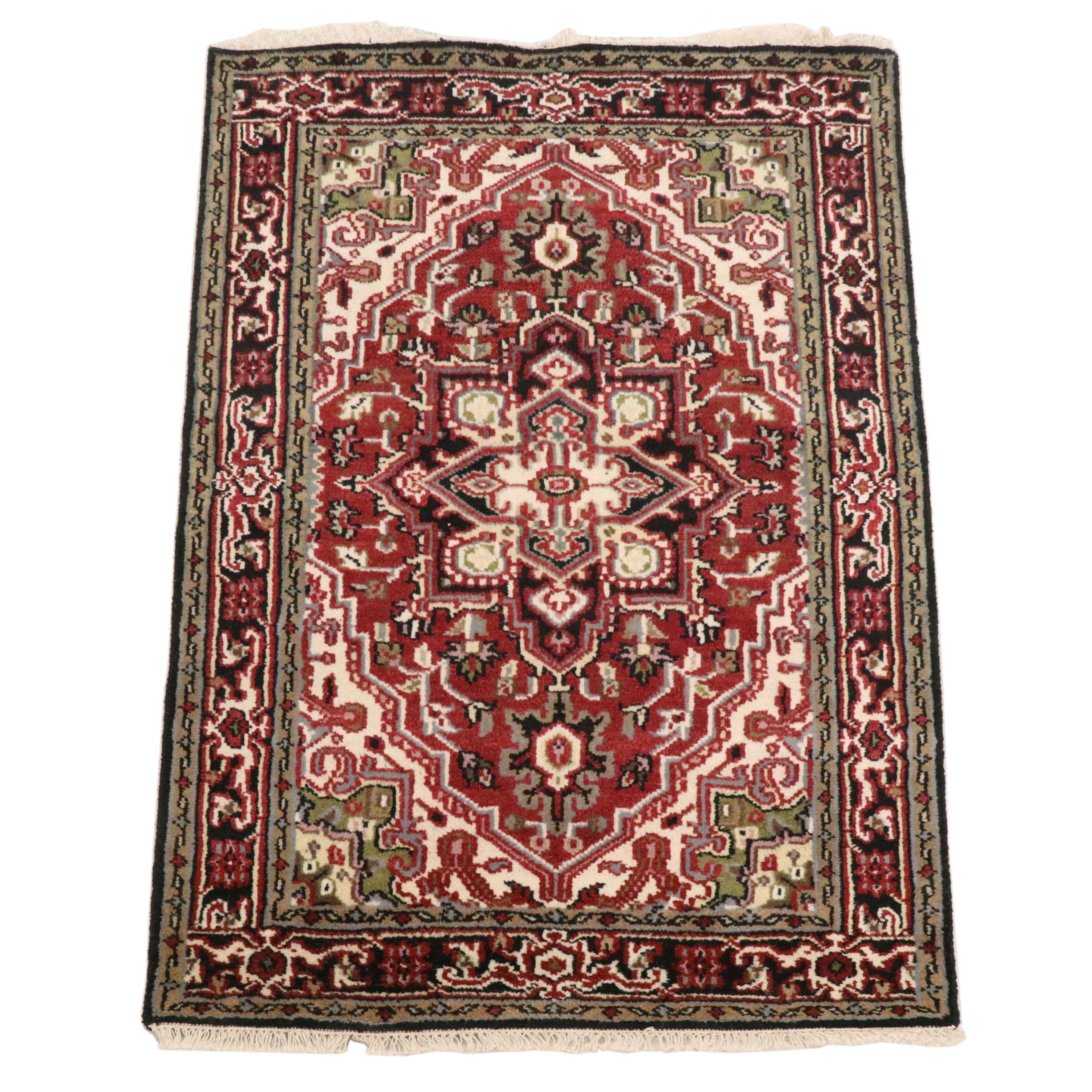 3'10 x 6'2 Hand-Knotted Persian Ahar Area Rug