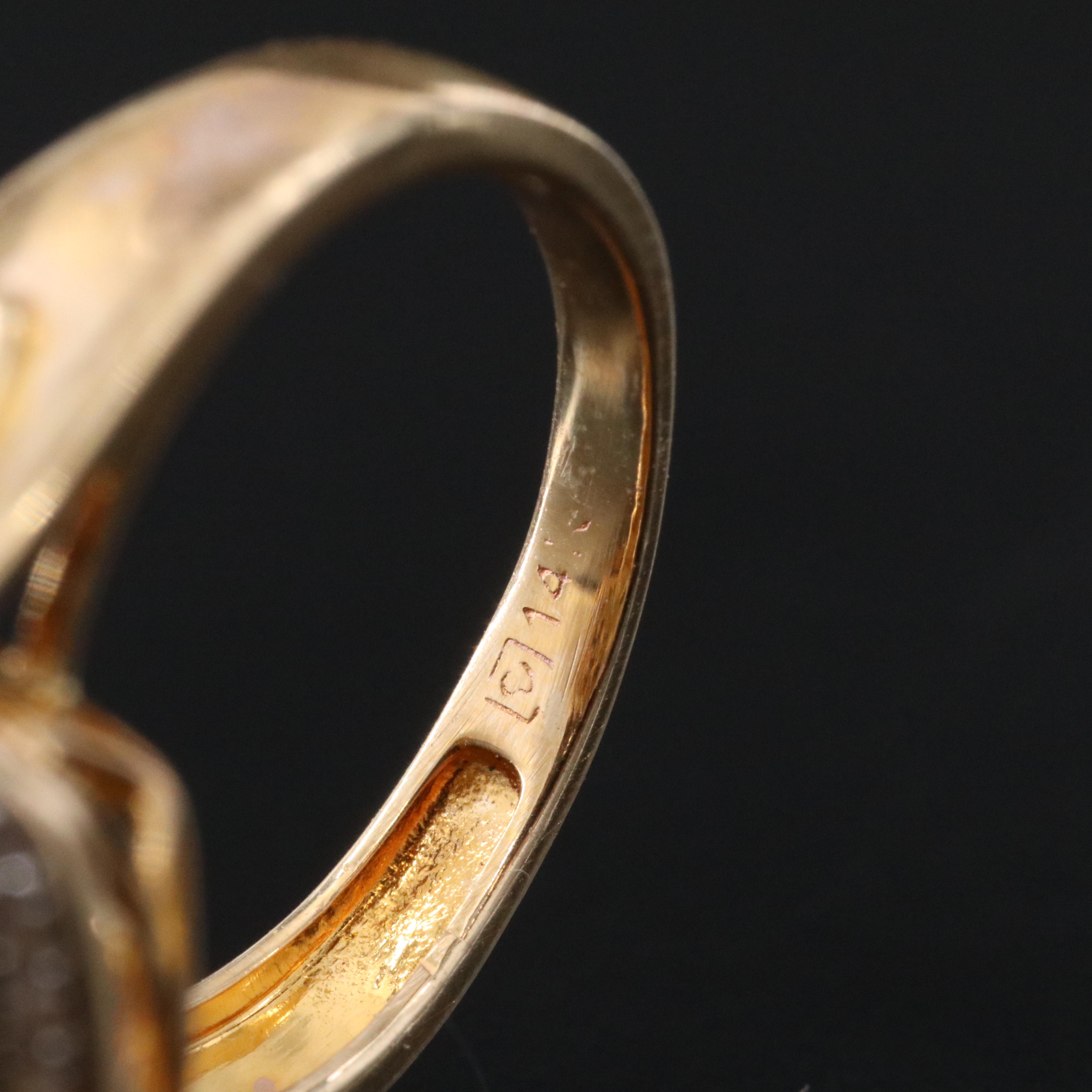 14K Citrine and Diamond Ring