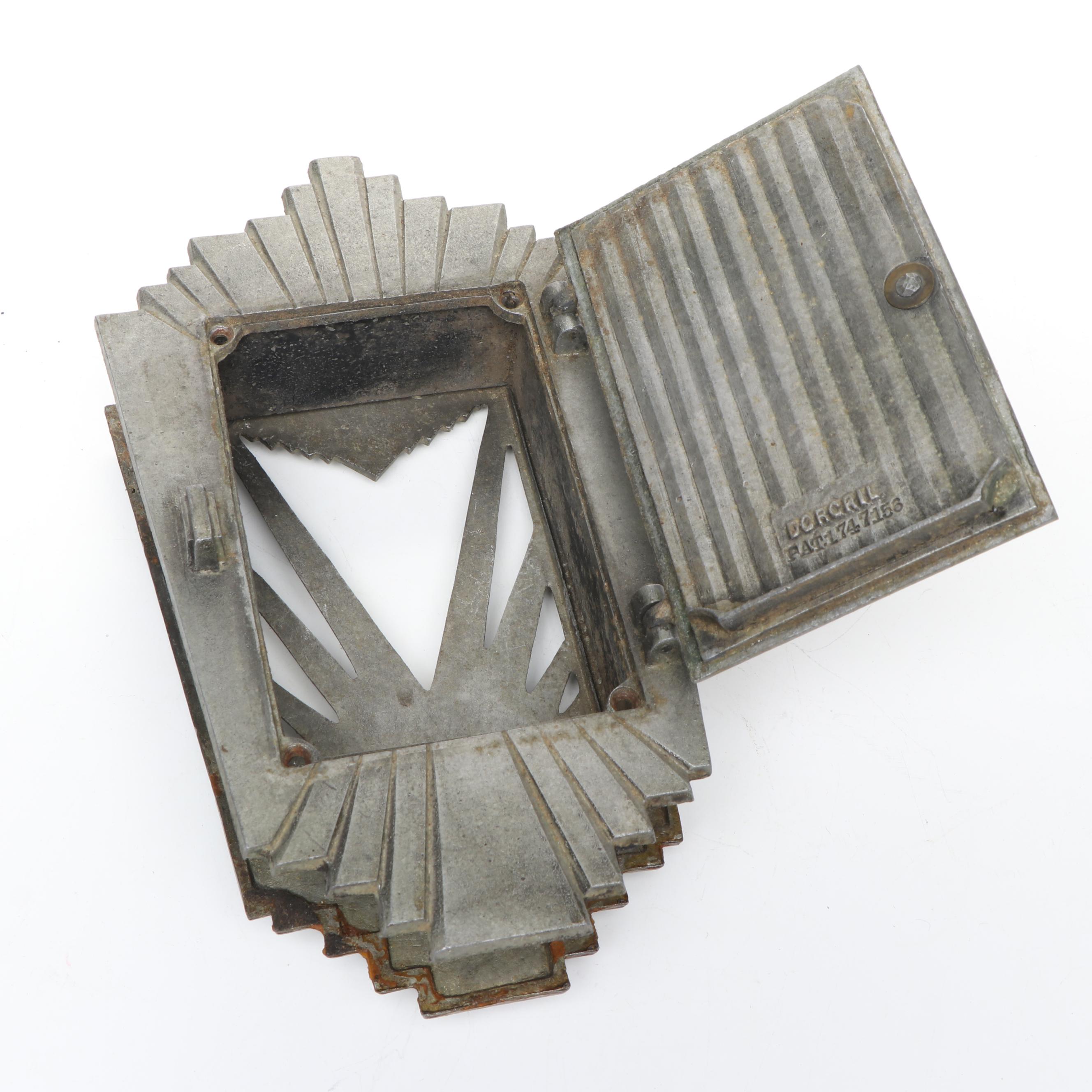 Dorgril Art Deco Cast Metal Door Peephole, 1930s