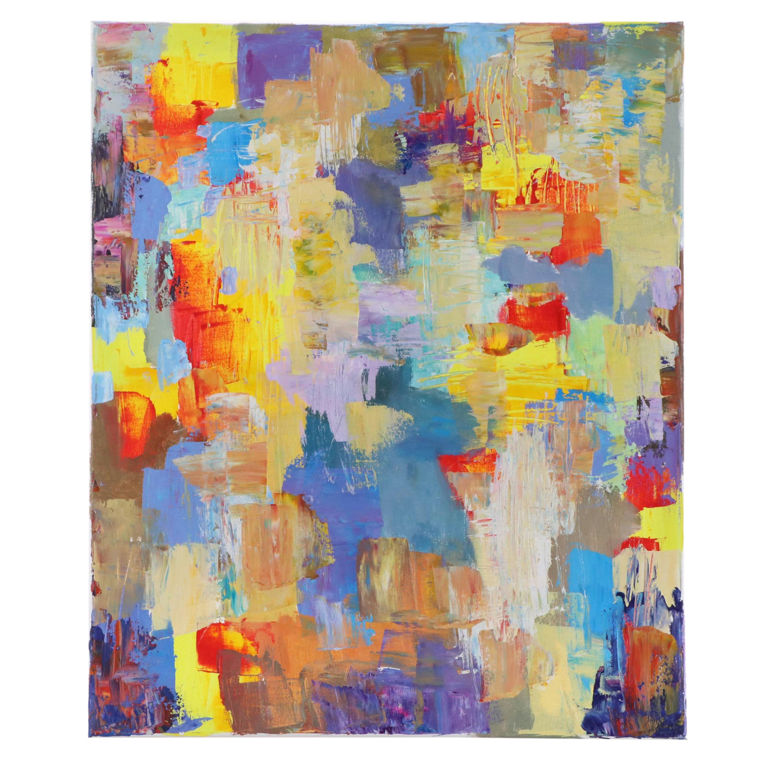 Leif Janek Abstract Acrylic Painting, 21st Century