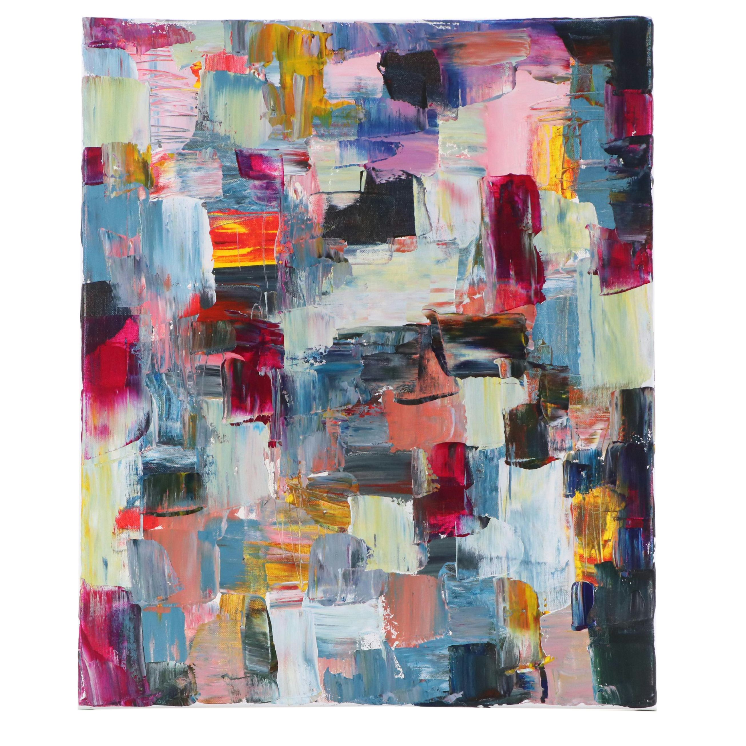 Leif Janek Abstract Acrylic Painting, 21st Century