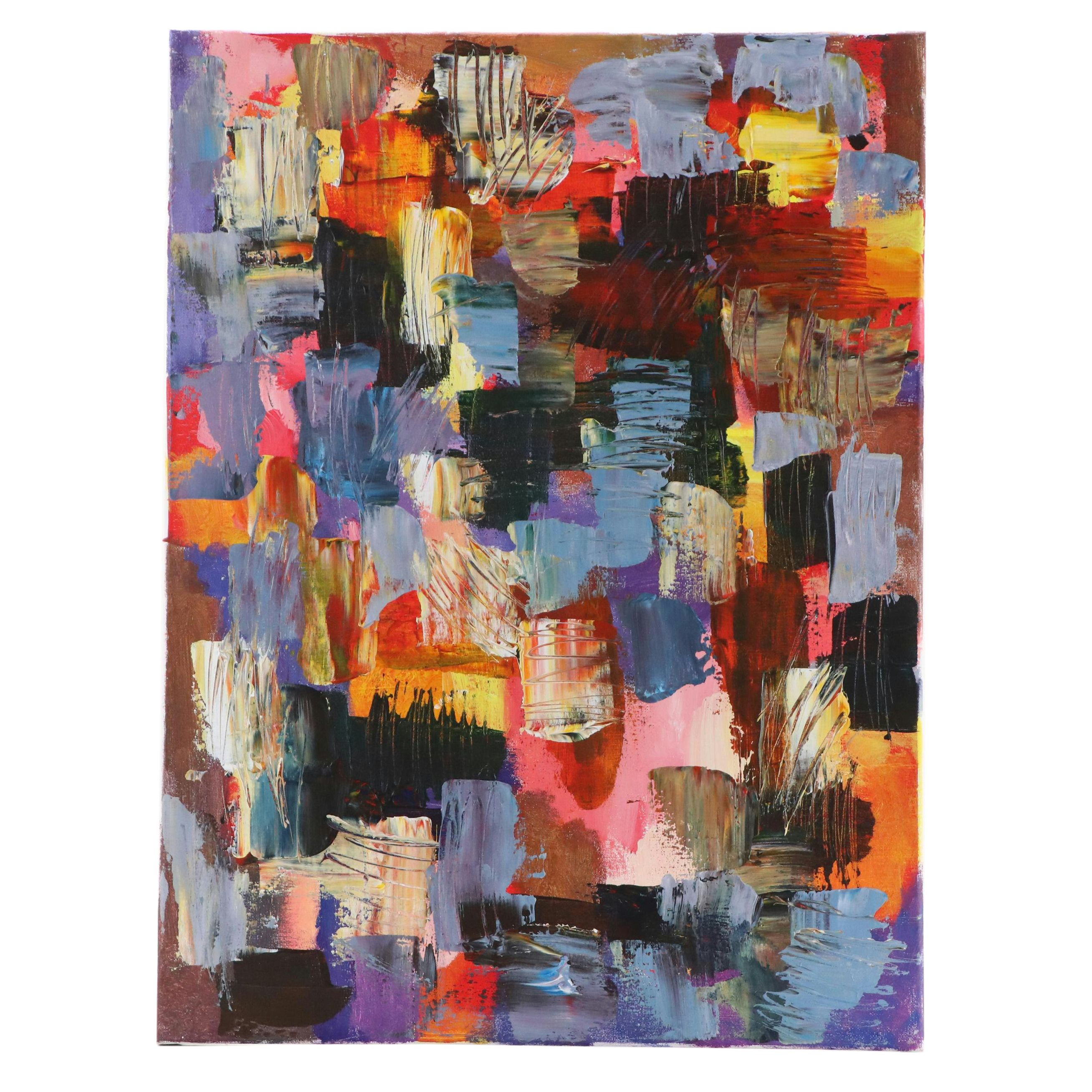 Leif Janek Abstract Acrylic Painting, 21st Century