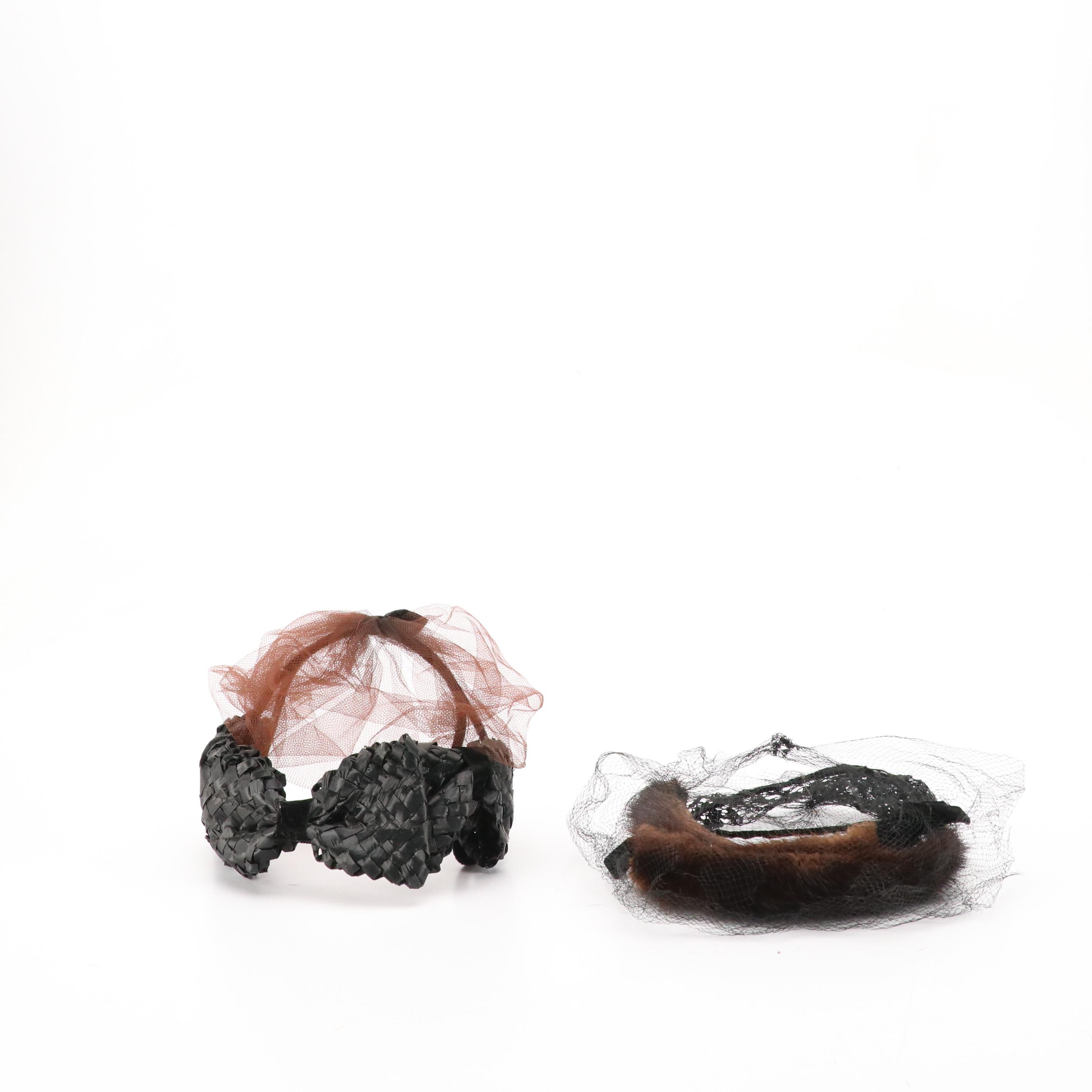 Fedora, Tall Pillbox, Casque, Fascinator, Half-Hat, Cloche, and Veiled Hats