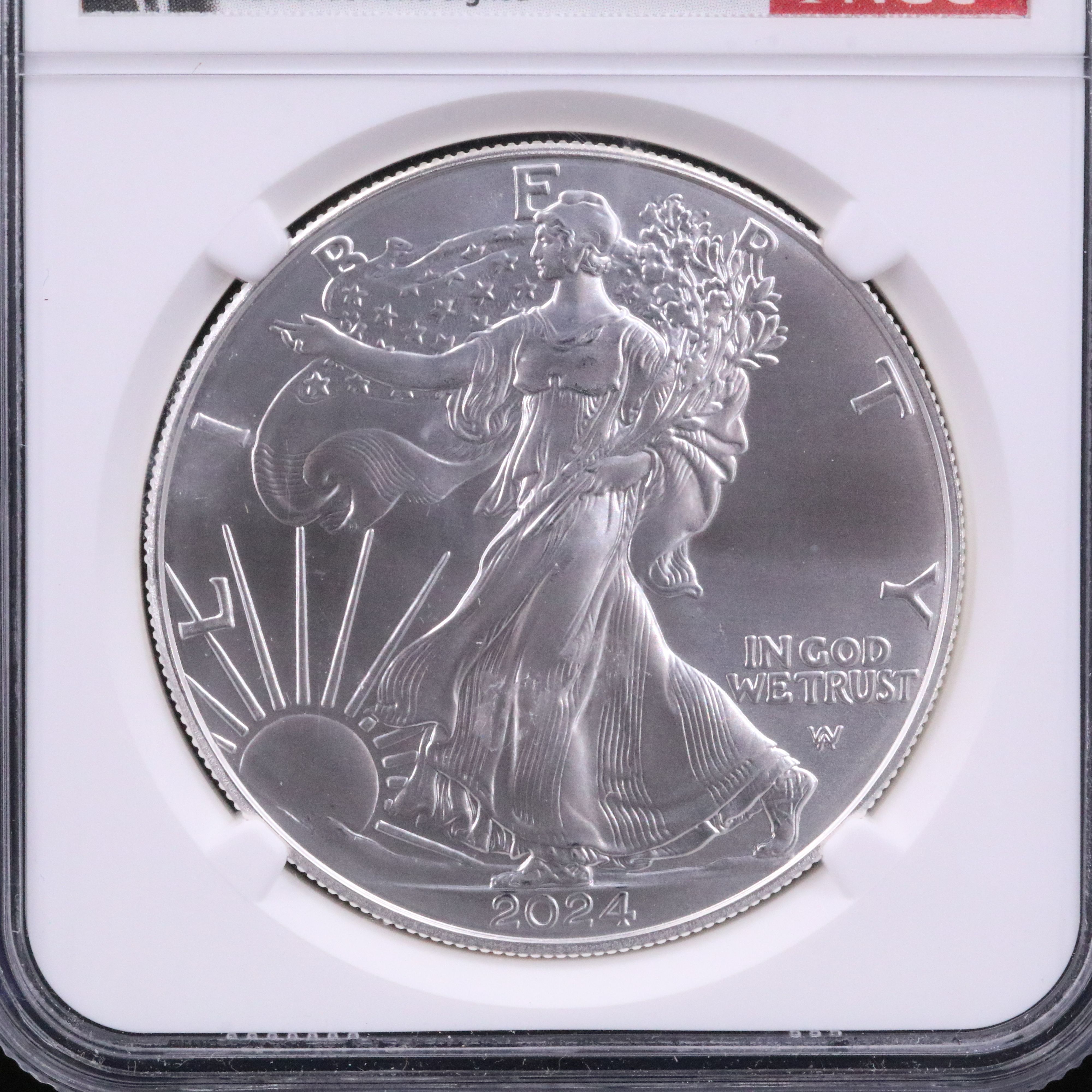 NGC Graded MS70 2024 $1 U.S. Silver Eagle Signed by Uram
