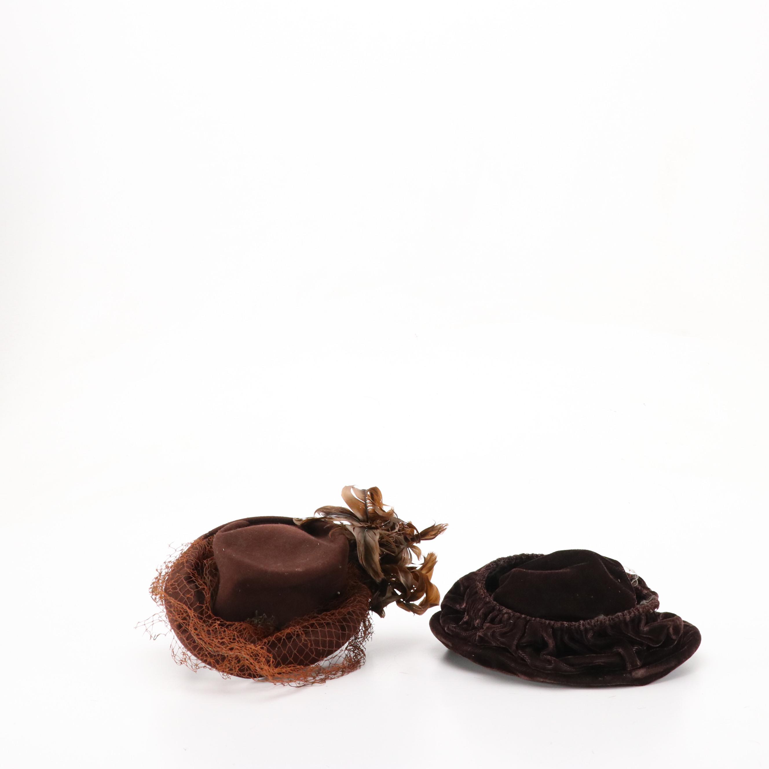 Fedora, Tall Pillbox, Casque, Fascinator, Half-Hat, Cloche, and Veiled Hats