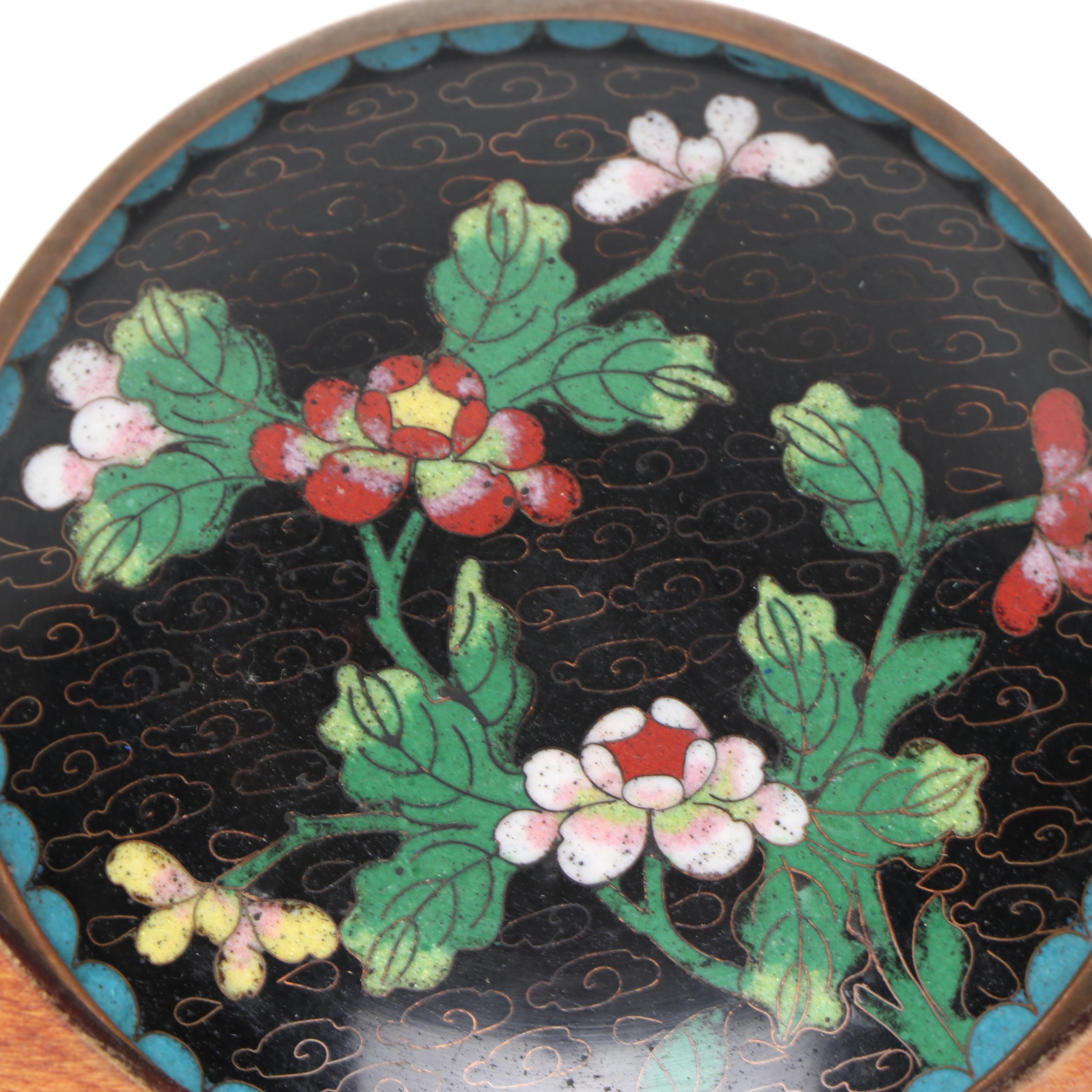 Chinese Cloisonné Enamel and Metal Trinket Dishes with Bowls