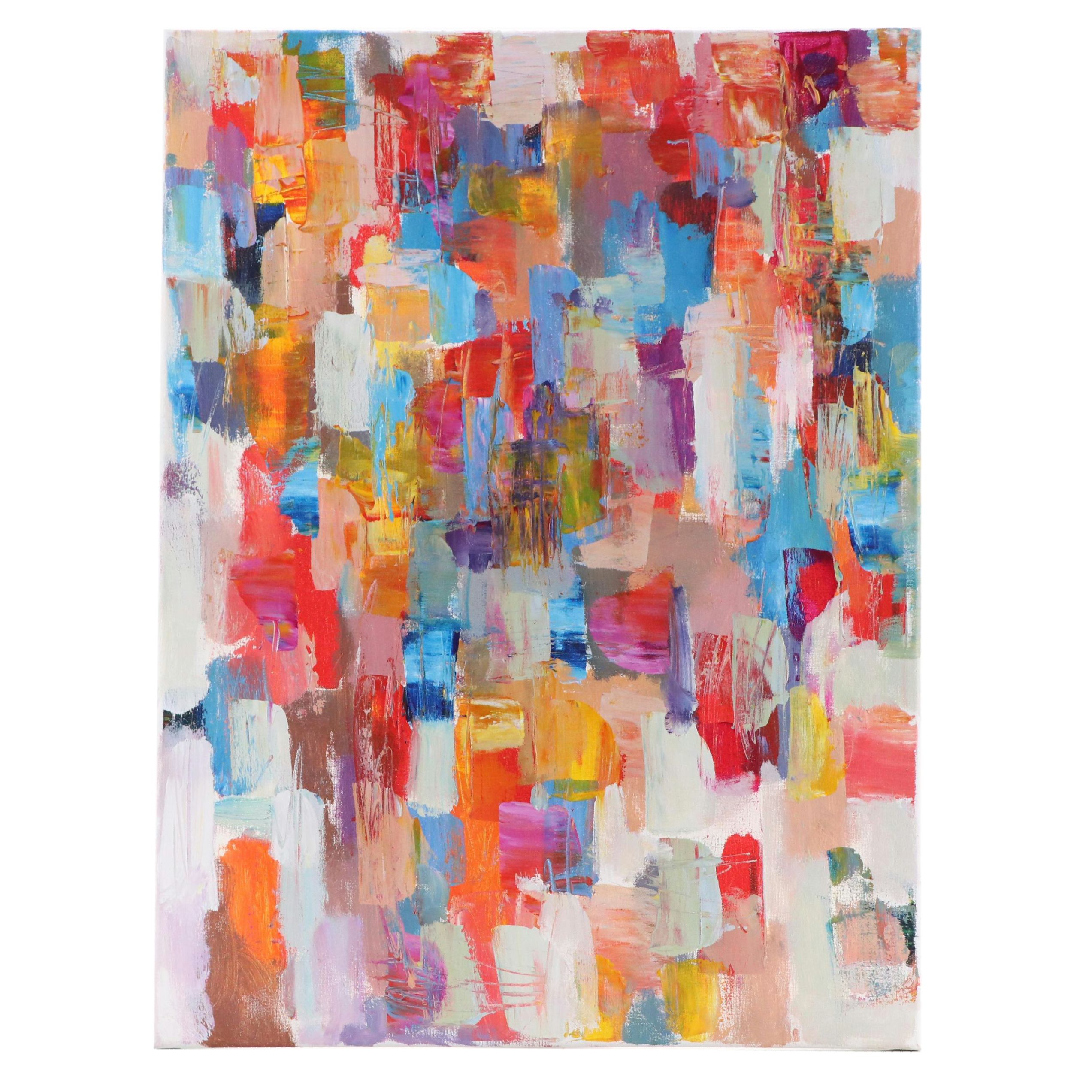 Leif Janek Abstract Acrylic Painting, 21st Century