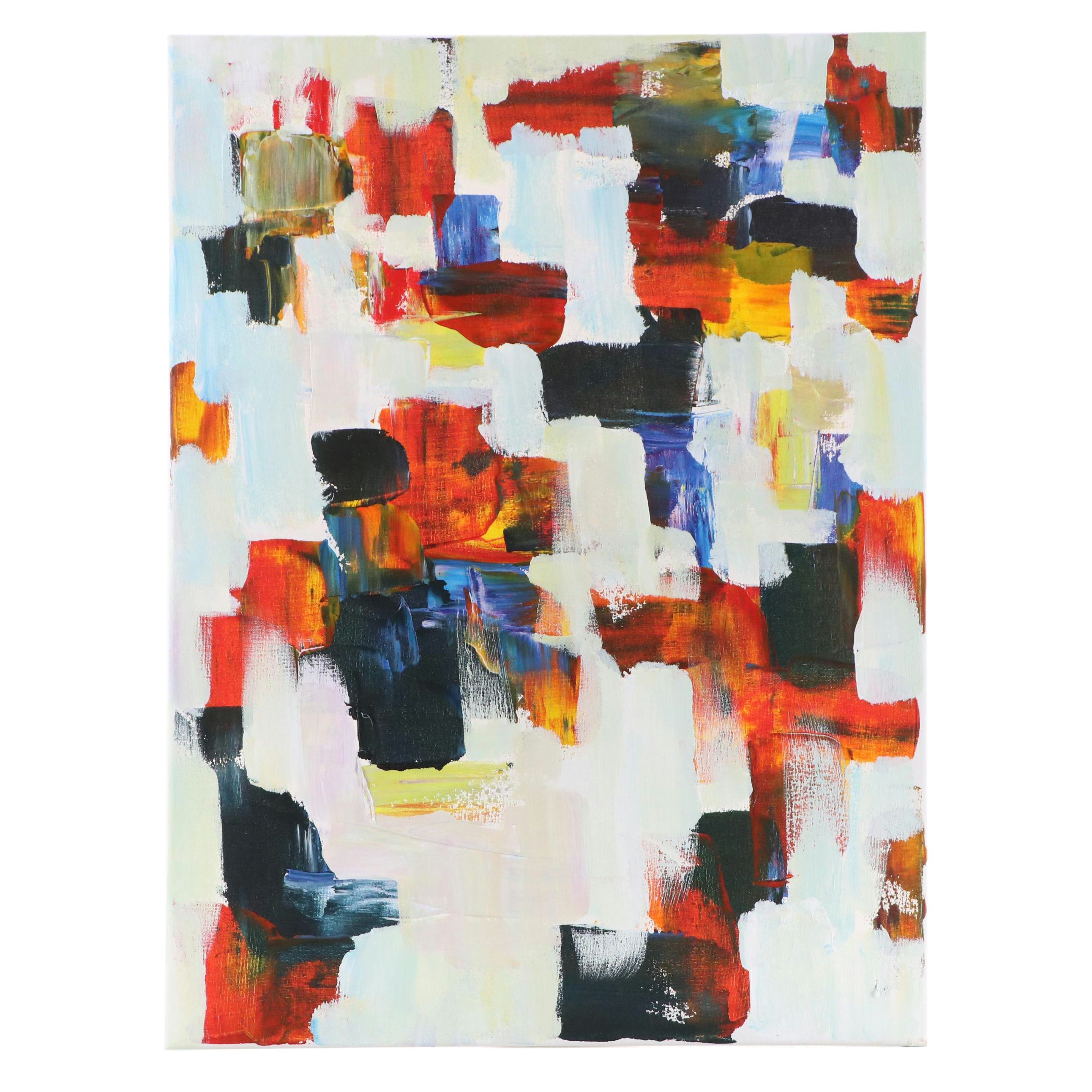 Leif Janek Abstract Acrylic Painting, 21st Century