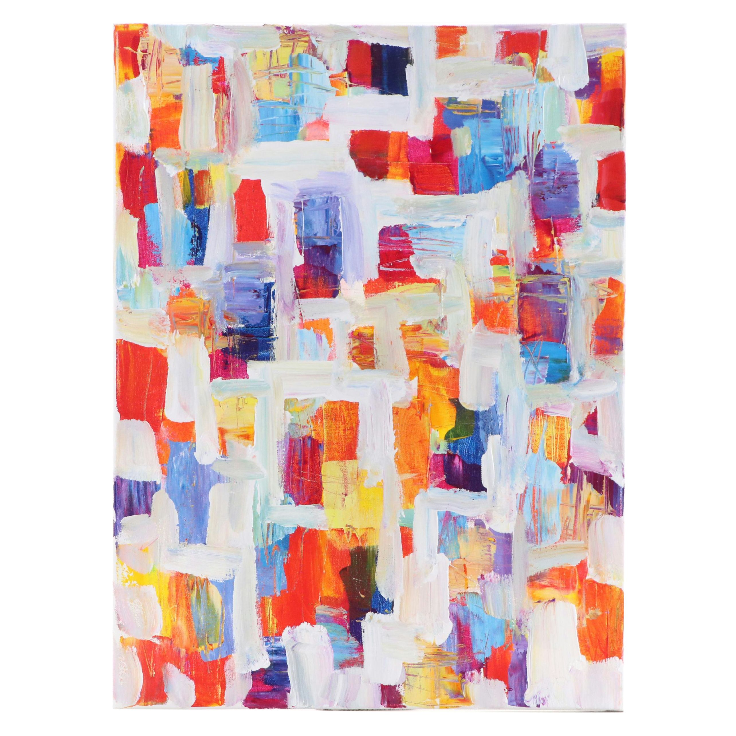 Leif Janek Abstract Acrylic Painting, 21st Century